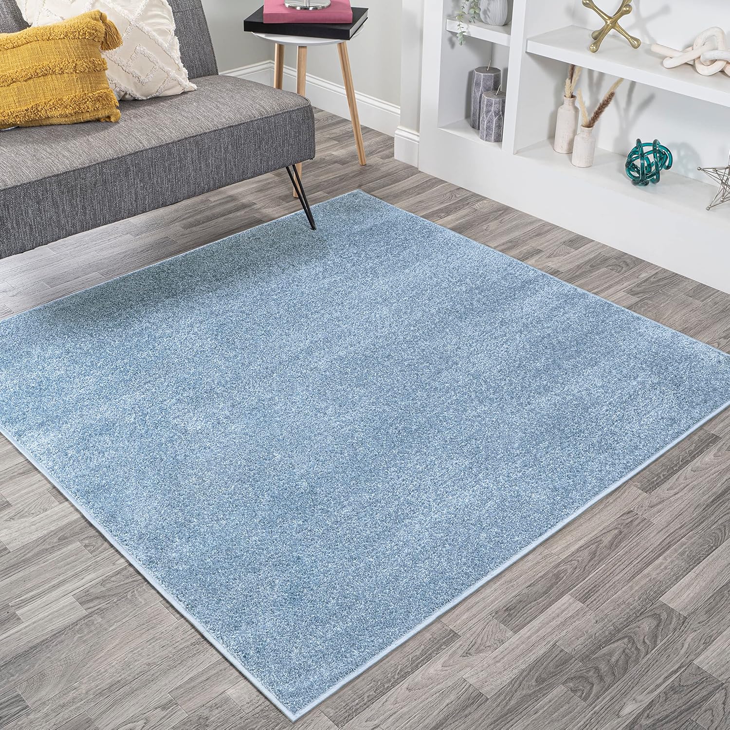 JONATHAN Y Haze Solid Low-Pile Brown Indoor Area Rug 8x10, Coastal, Bohemian, Minimalist, Classic, Easy-Cleaning for Living Room, Bedroom, Kitchen