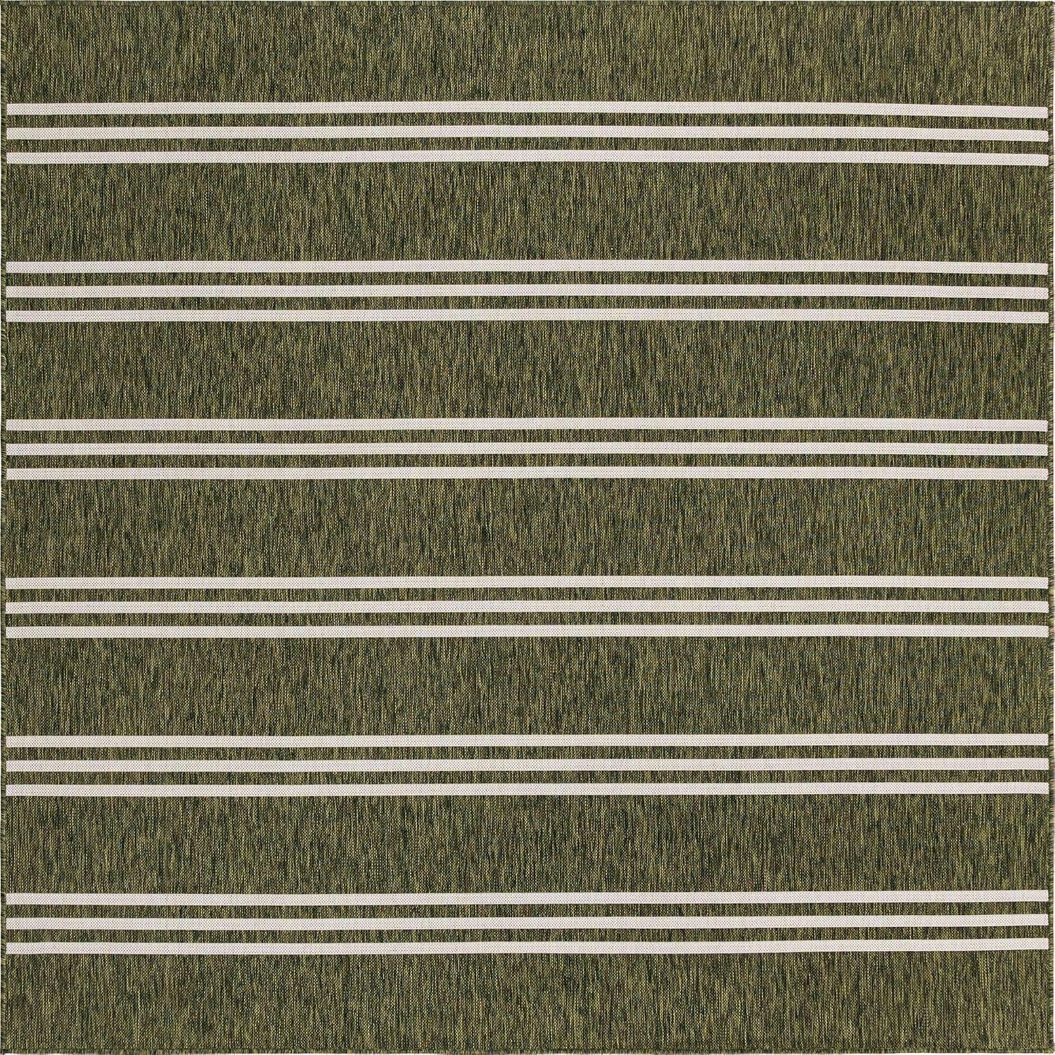 Unique Loom Outdoor Collection Area Rug - Anguilla (9' x 12' Rectangle, Blue/ Ivory)