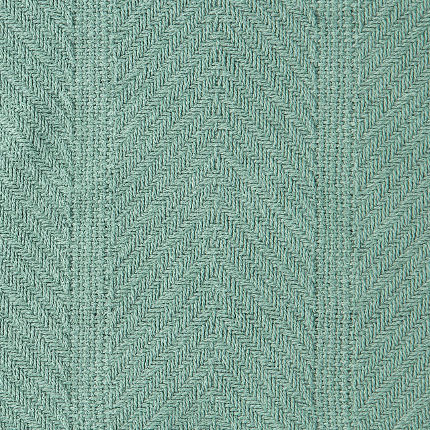 Eddie Bauer - Queen Size Blanket, 100% Soft Cotton Bed Blanket for Year Round Comfort, Throw Blanket for Couch or Bed (Herringbone Blue Stripe)