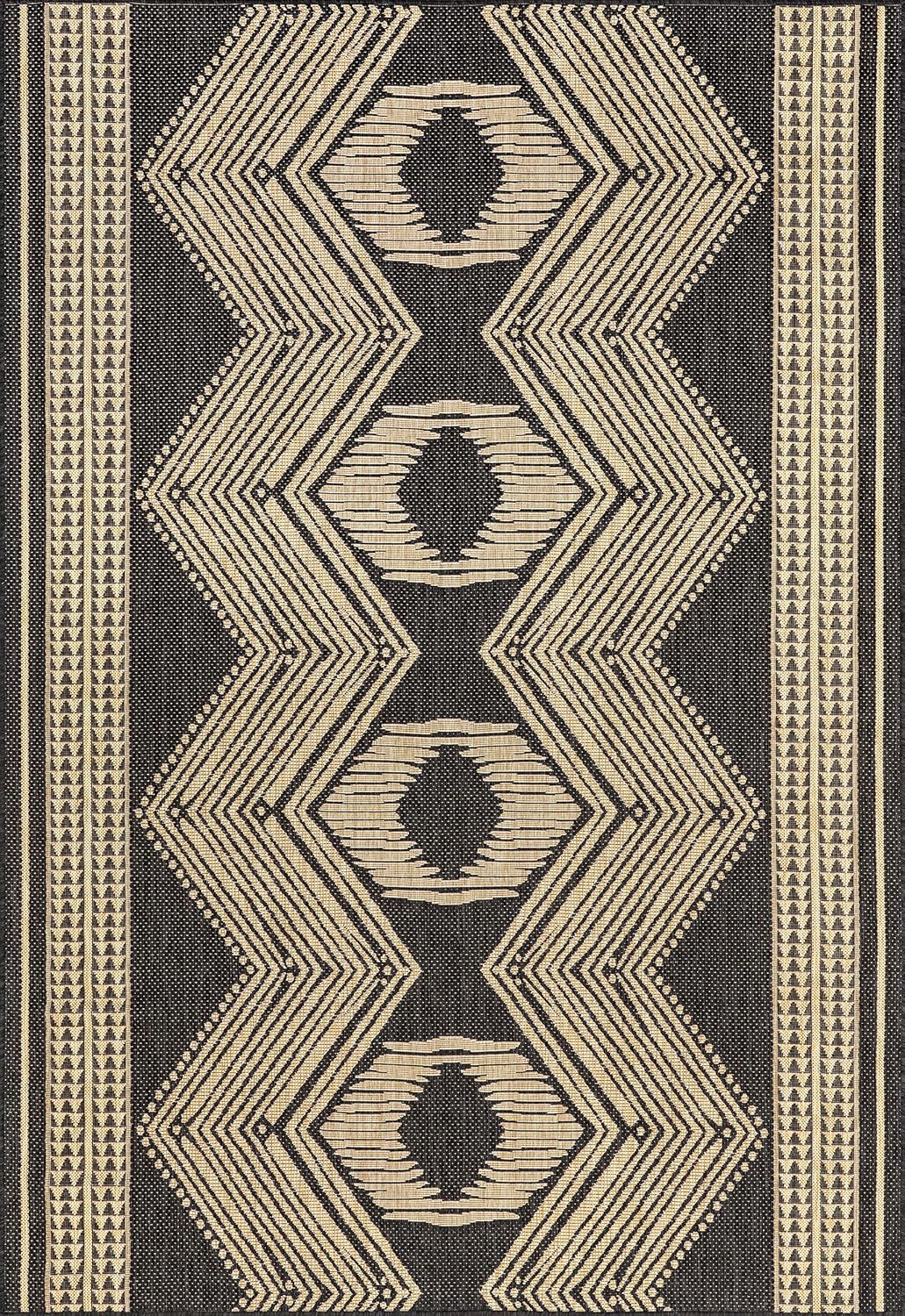 nuLOOM Ranya Light Brown Geometric Indoor/Outdoor Area Rug, 4' x 5'