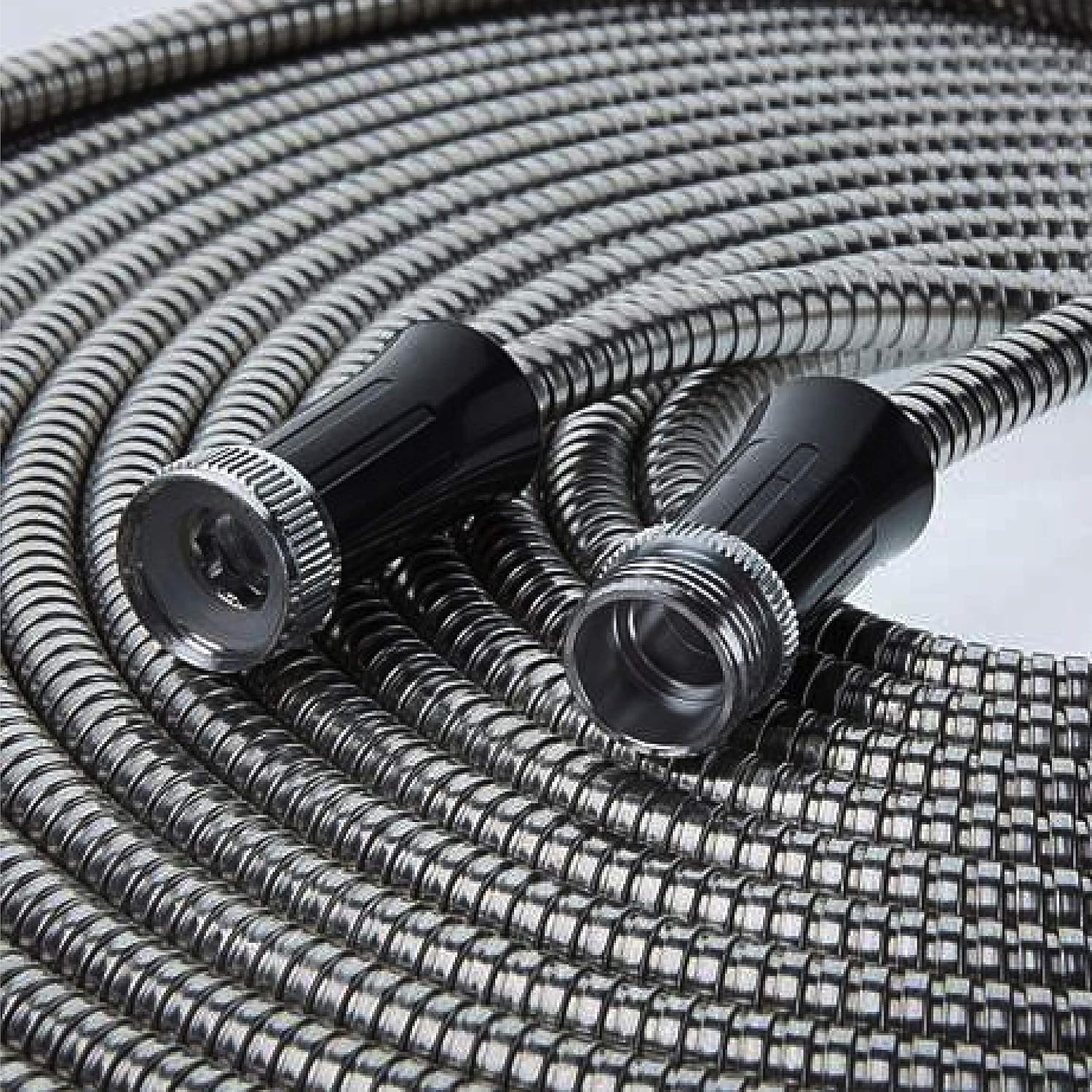 BIONIC STEEL 50 Ft Metal Garden Hose with Sprayer Nozzle | Non Kinking Design, Stainless Steel Heavy Duty Water Hose 50Ft x 5/8 in. Flexible & NON Expandable for Water Flow, 500 PSI