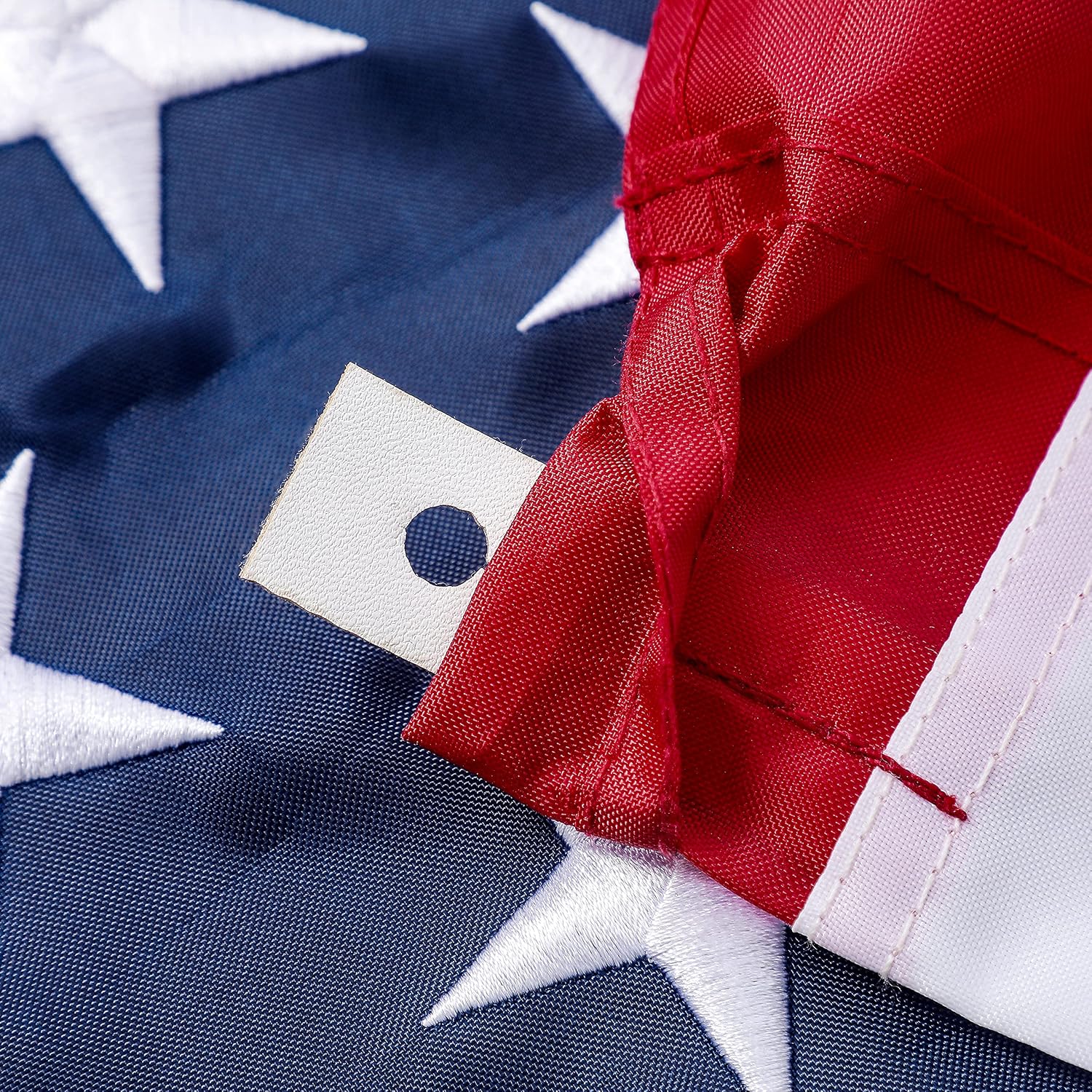 American Flag 6x10 ft: Long Lasting and Heavy Duty Nylon US Flags | Embroidered Stars, Sewn Stripes, Brass Grommets, UV Protection Perfect for Outdoors! USA Flag