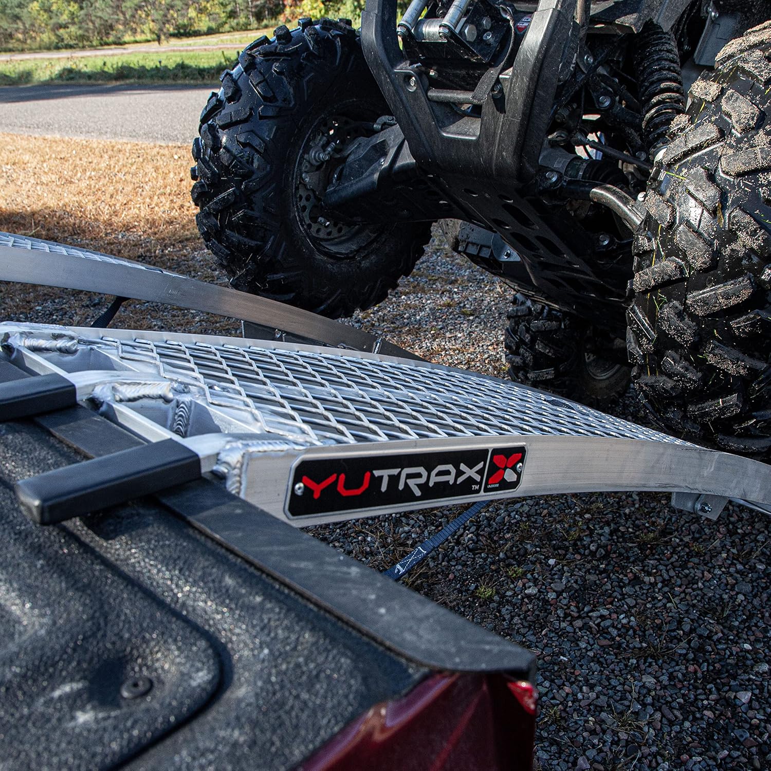 Single Folding XL Aluminum Truck, UTV/ATV, Motorcycle Loading Arch Ramp, 750lb Capacity