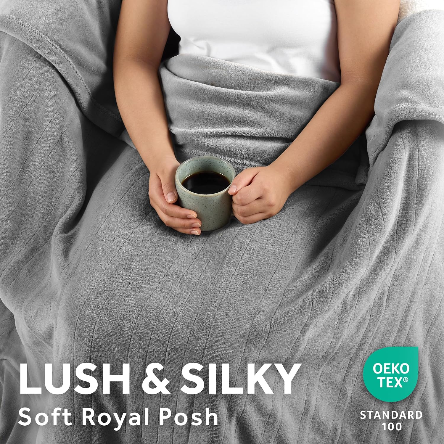 Sunbeam Electric Royal Posh Velvet Heated Blanket, 12 Heat Settings, 12-Hour Selectable Auto Shut-Off, Fast Heating, Warm and Lush, Champagne Color, King, 90" x 100"
