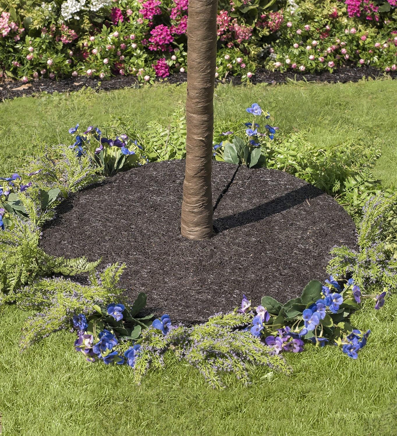 Permanent Mulch Recycled Rubber Border - 10 Feet Long x 4.5 Inches Wide | Weed Deterrent | Easy Install | Scatter-Proof | Landscaping | Paths