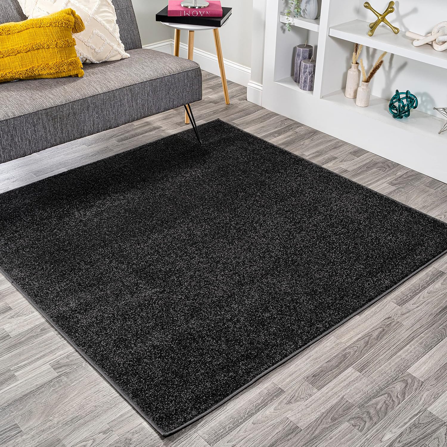 JONATHAN Y Haze Solid Low-Pile Brown Indoor Area Rug 8x10, Coastal, Bohemian, Minimalist, Classic, Easy-Cleaning for Living Room, Bedroom, Kitchen
