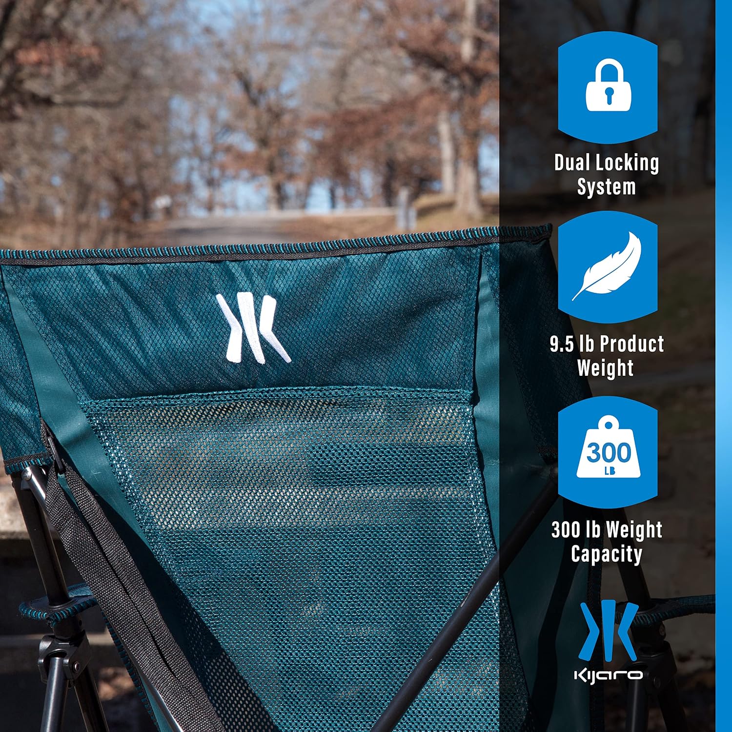 Kijaro Dual Lock Portable Camping Chairs - Enjoy the Outdoors with a Versatile Folding Chair for Sports, Lawn - Dual Lock Feature Locks Position – Hanami Pink