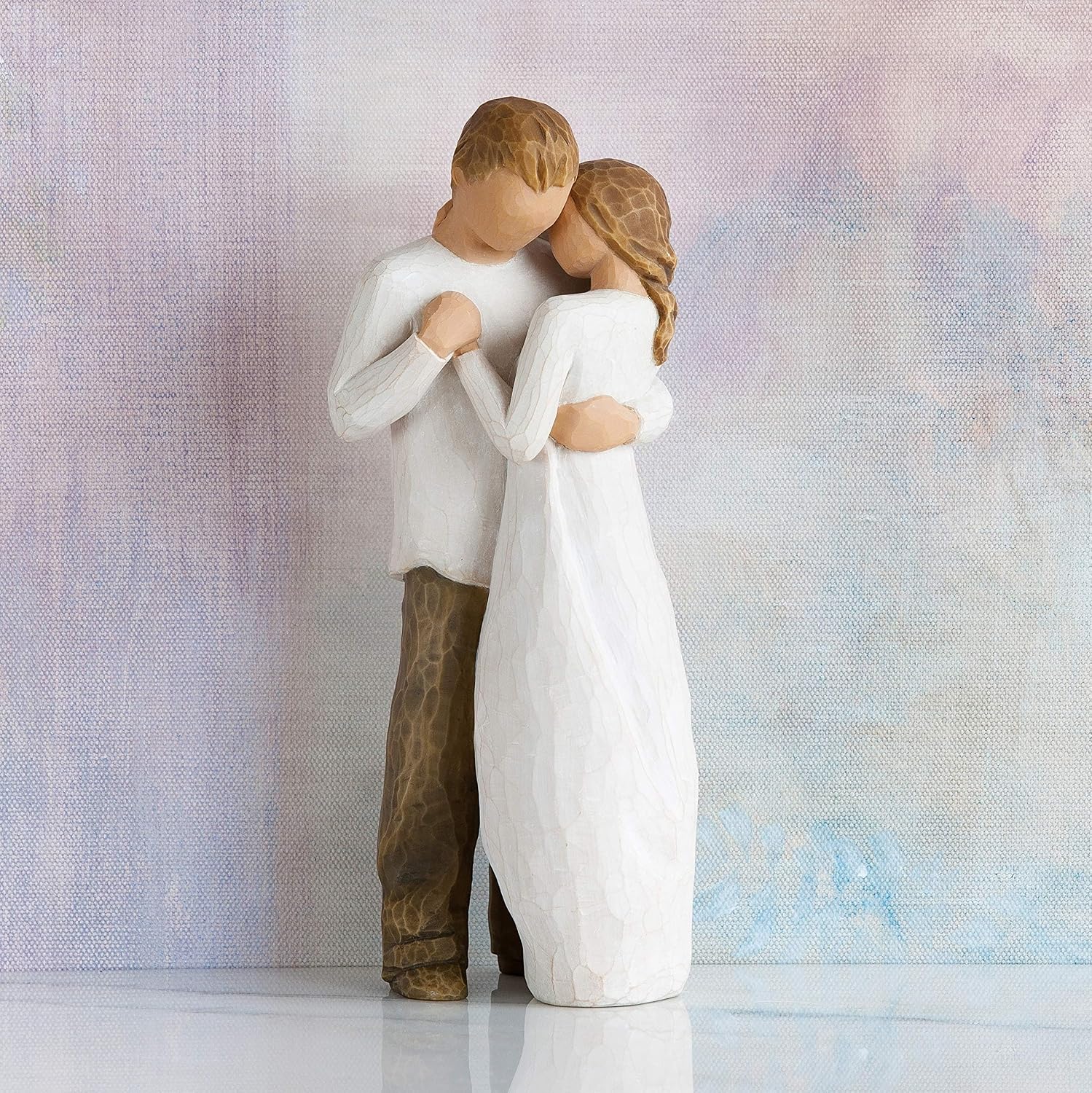 Willow Tree You and Me (Darker Skin), Sculpted Hand-Painted Figure | Cast from a Susan Lordi Original Carving, Expression of Love and Caring, Display on Shelf, Table or Mantel, Fitted Gift Box
