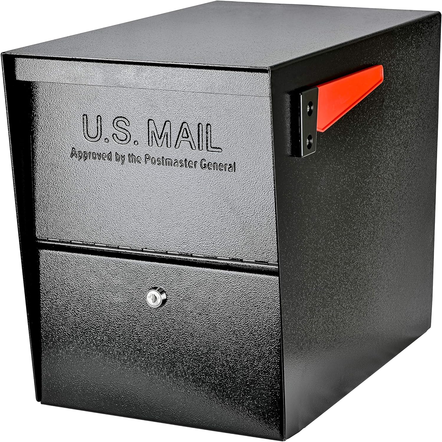 Mail Boss Package Master Locking Post Mount Package Mailbox, USPS Approved | Patented anti-pry lock, oversized package door