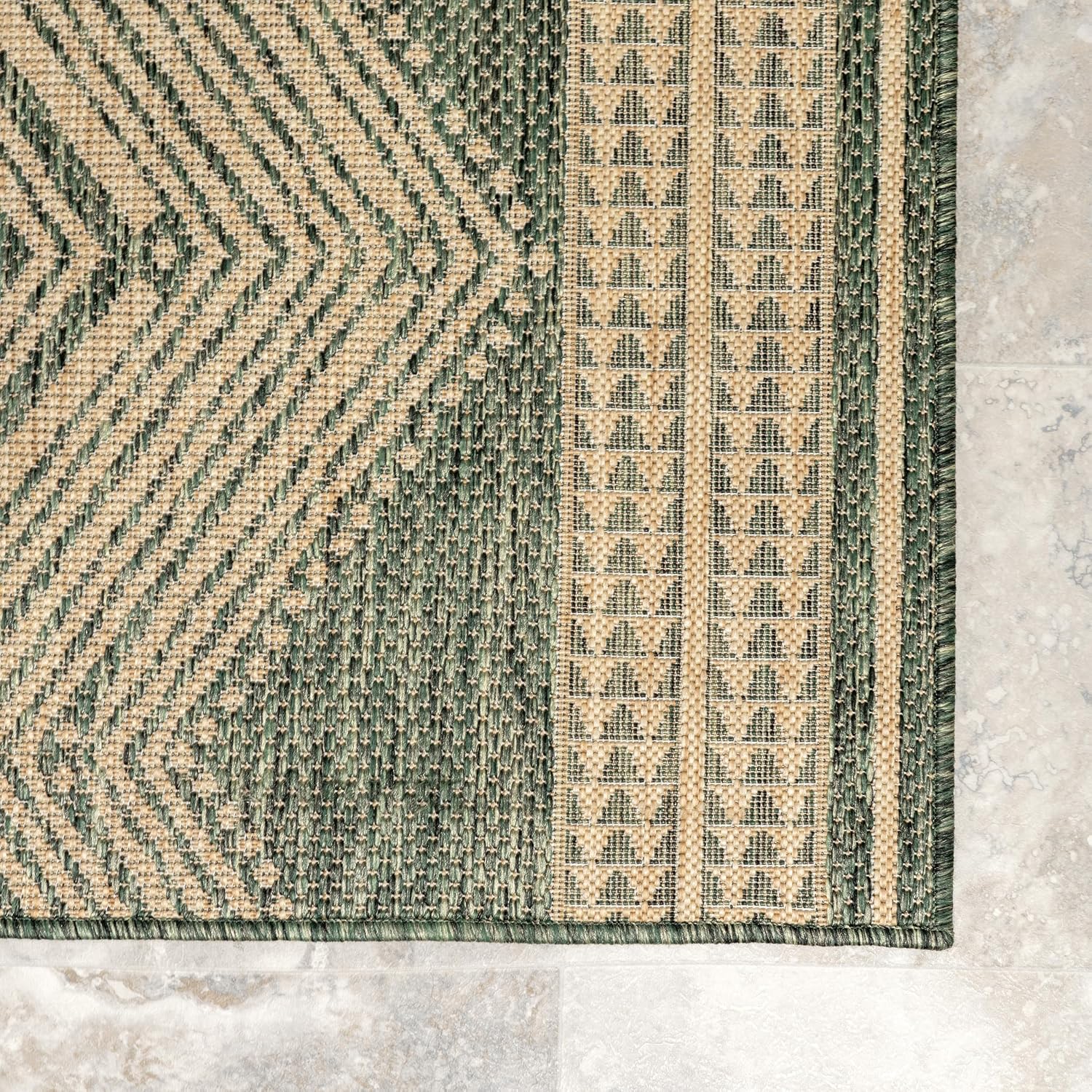 nuLOOM Ranya Light Brown Geometric Indoor/Outdoor Area Rug, 4' x 5'