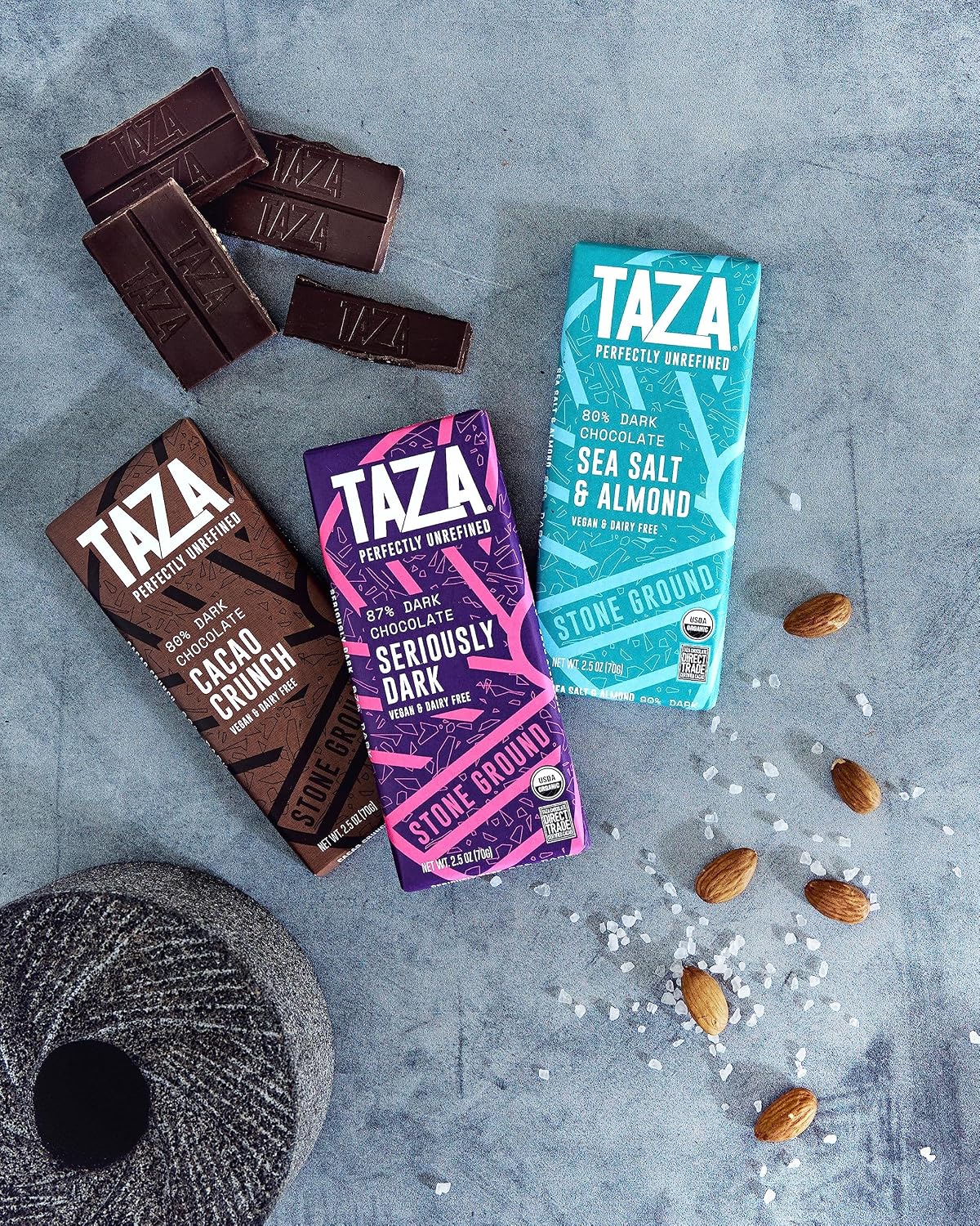 Taza Chocolate, 95% Wicked Dark Amaze Bar, 2.5 oz bars, case of 10