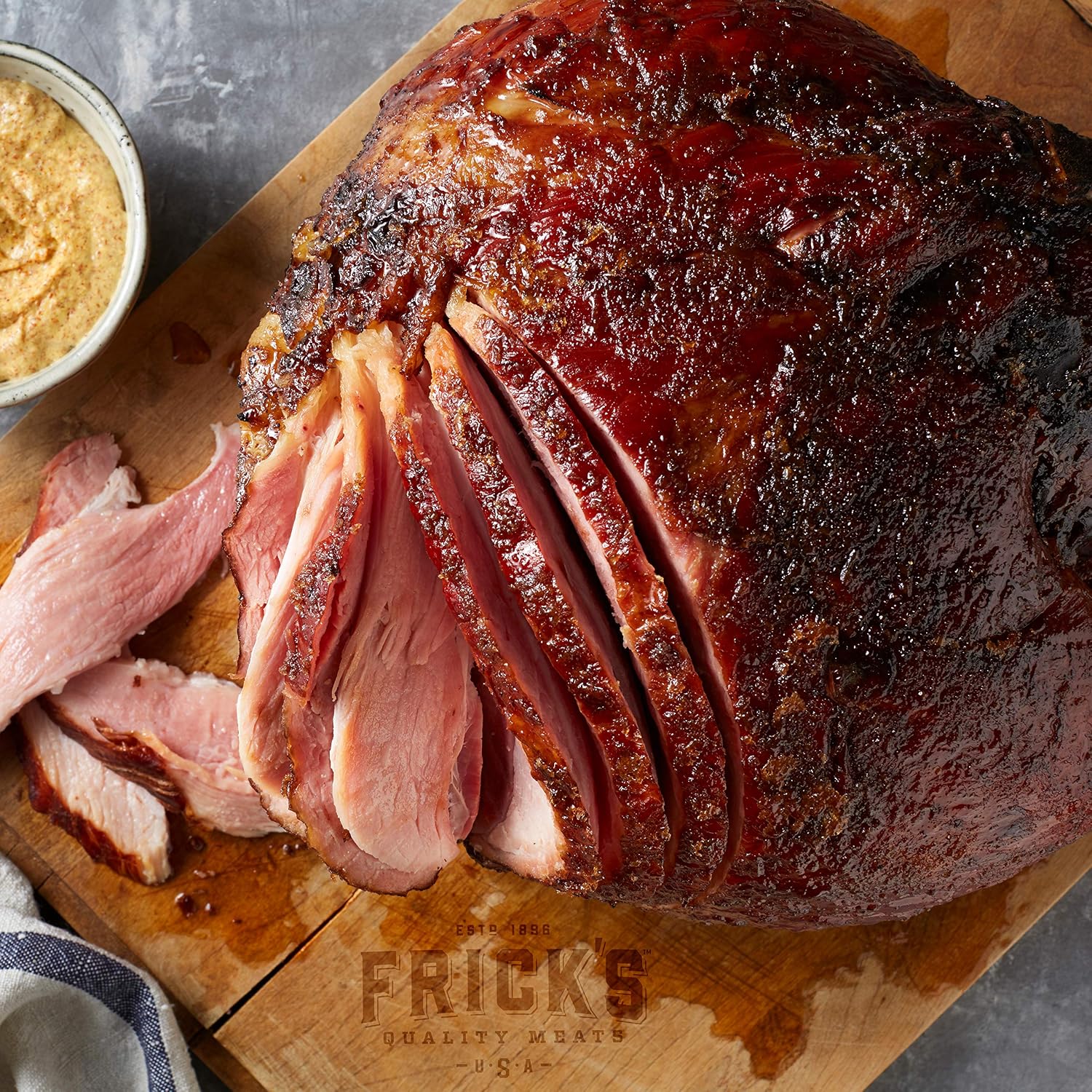 Frick's Supertrim Whole Bone-In Ham, Hickory Smoked