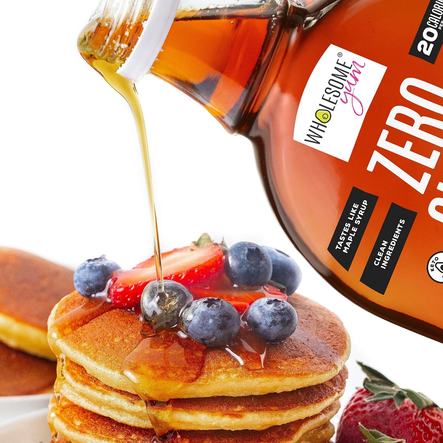 Wholesome Yum Zero Sugar Maple Syrup, Monk Fruit Allulose Keto Maple Syrup