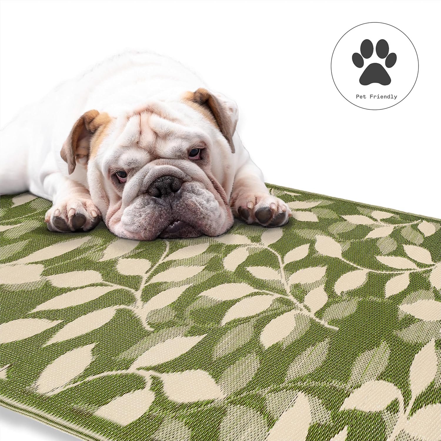 Fab Habitat Outdoor Rug - Waterproof, Fade Resistant, Crease-Free - Premium Recycled Plastic - Geo Tribal - Porch, Deck, Balcony, Mudroom