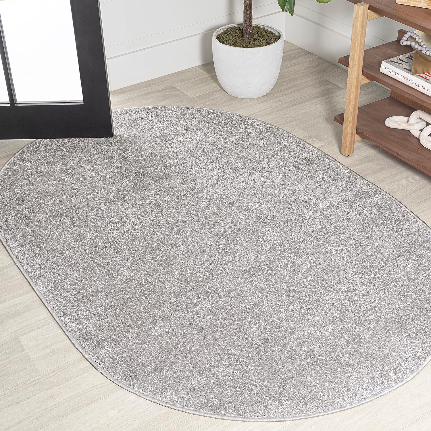 JONATHAN Y Haze Solid Low-Pile Brown Indoor Area Rug 8x10, Coastal, Bohemian, Minimalist, Classic, Easy-Cleaning for Living Room, Bedroom, Kitchen