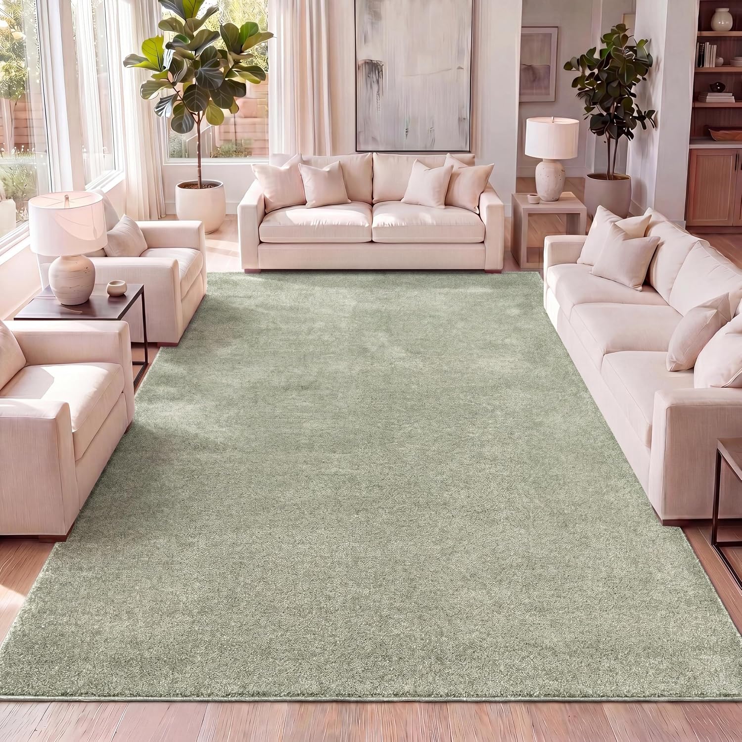 JONATHAN Y Haze Solid Low-Pile Brown Indoor Area Rug 8x10, Coastal, Bohemian, Minimalist, Classic, Easy-Cleaning for Living Room, Bedroom, Kitchen