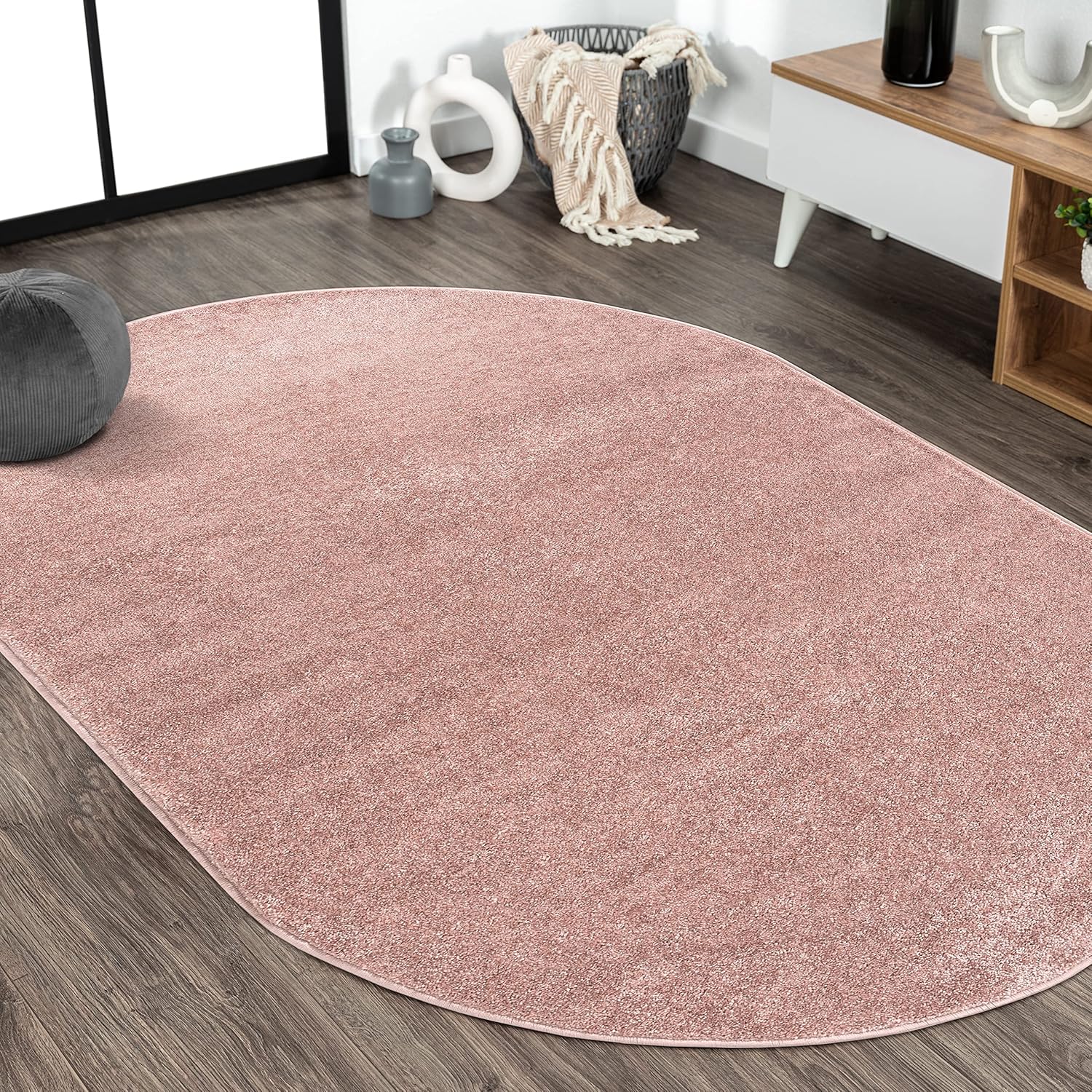 JONATHAN Y Haze Solid Low-Pile Brown Indoor Area Rug 8x10, Coastal, Bohemian, Minimalist, Classic, Easy-Cleaning for Living Room, Bedroom, Kitchen
