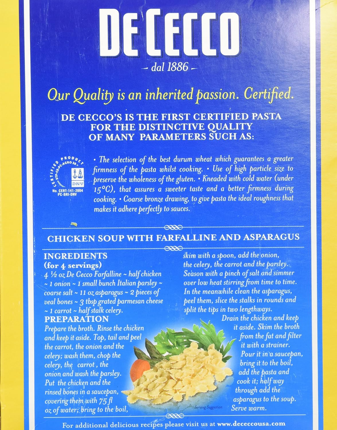 De Cecco Farfalle No. 93 Pasta, 16 Oz