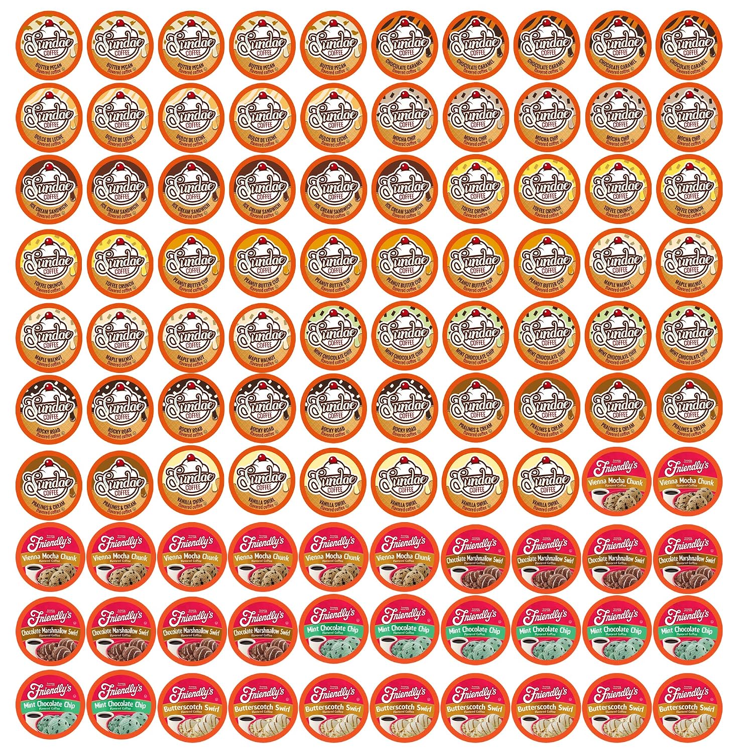 Two Rivers Coffee Flavored Coffee Pods Compatible with Keurig K Cup Brewers, Assorted Variety Pack Flavored Coffee, 40 Count