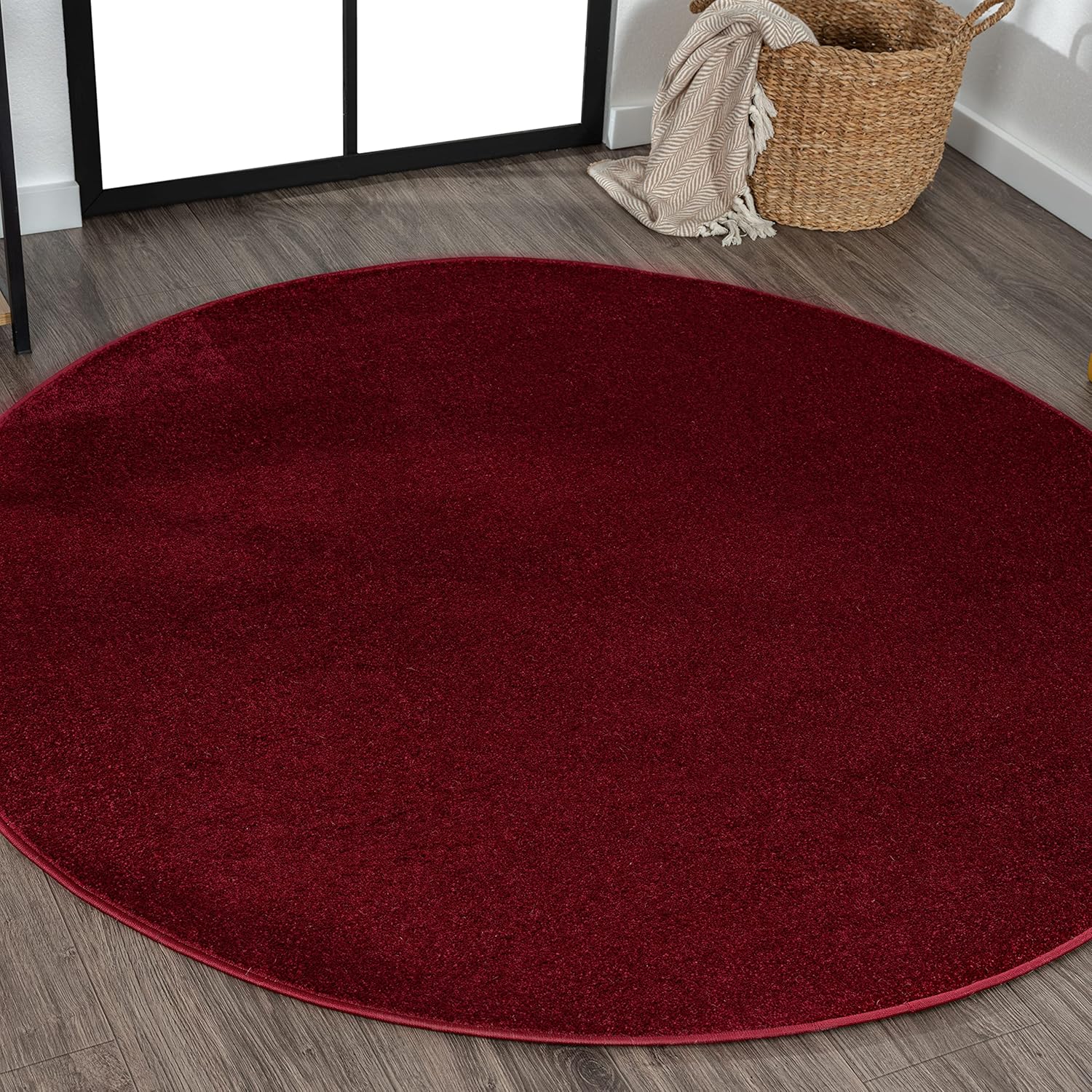 JONATHAN Y Haze Solid Low-Pile Brown Indoor Area Rug 8x10, Coastal, Bohemian, Minimalist, Classic, Easy-Cleaning for Living Room, Bedroom, Kitchen