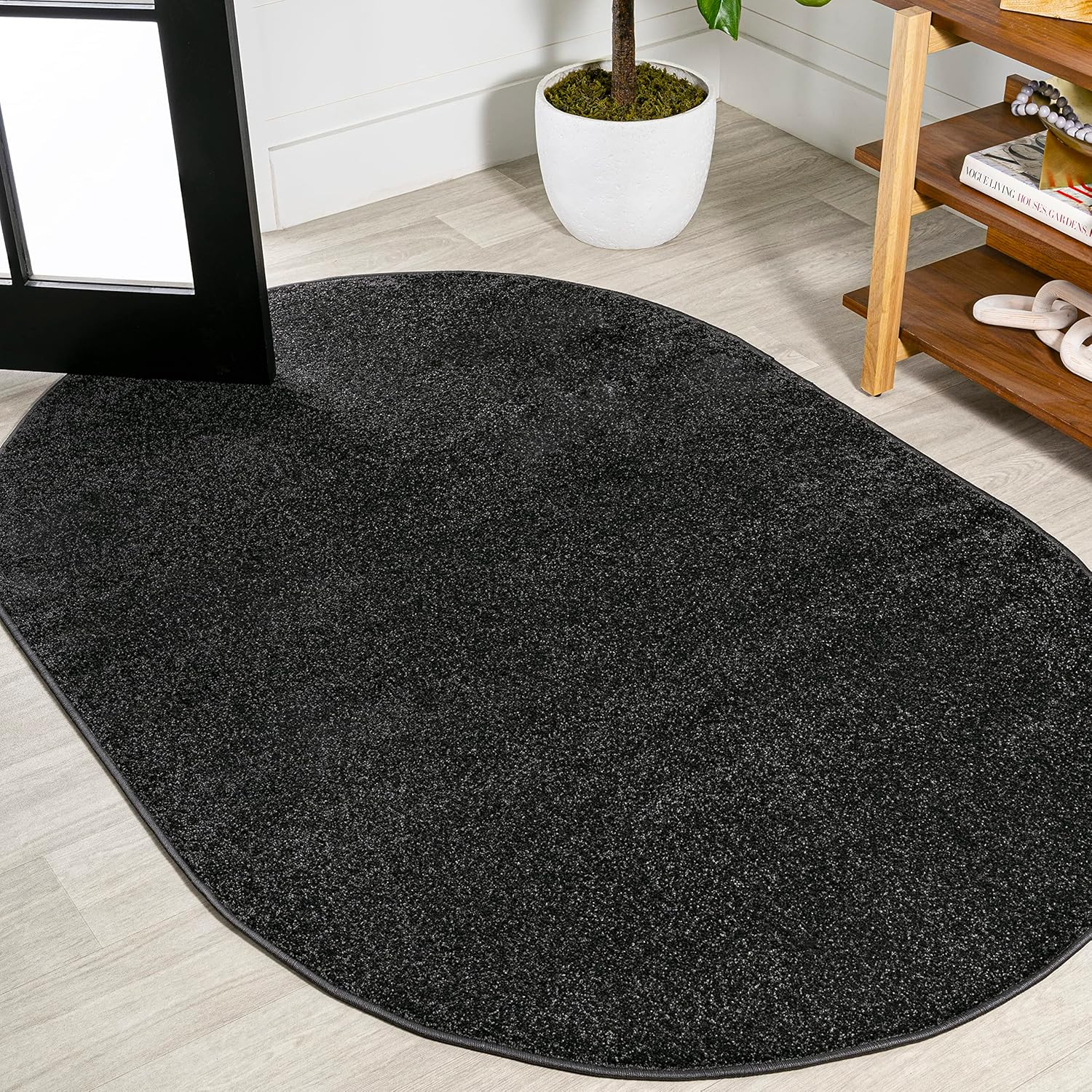 JONATHAN Y Haze Solid Low-Pile Brown Indoor Area Rug 8x10, Coastal, Bohemian, Minimalist, Classic, Easy-Cleaning for Living Room, Bedroom, Kitchen