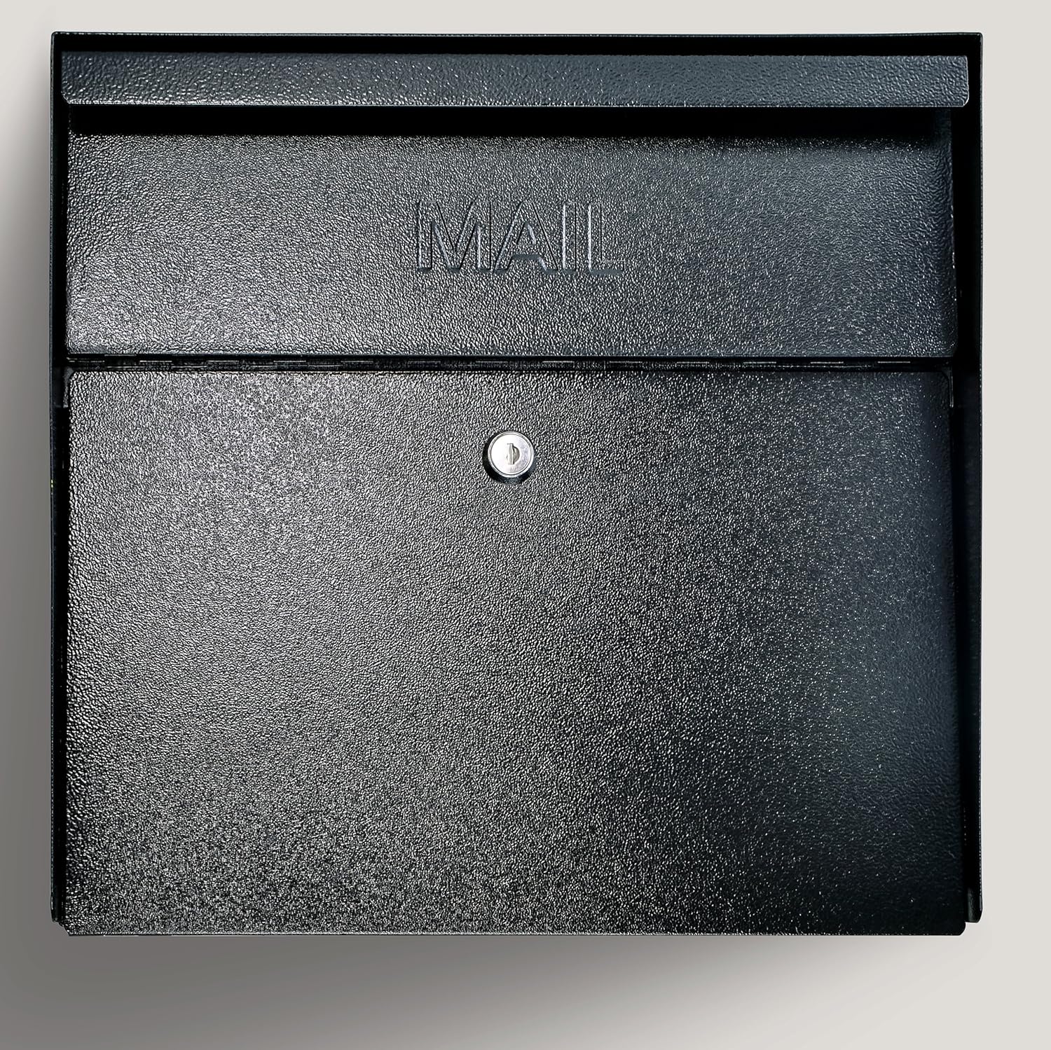 Mail Boss 7162 Metro, Black High Capacity Wall Mounted Locking Security Mailbox, Medium | Anti-pry locking door