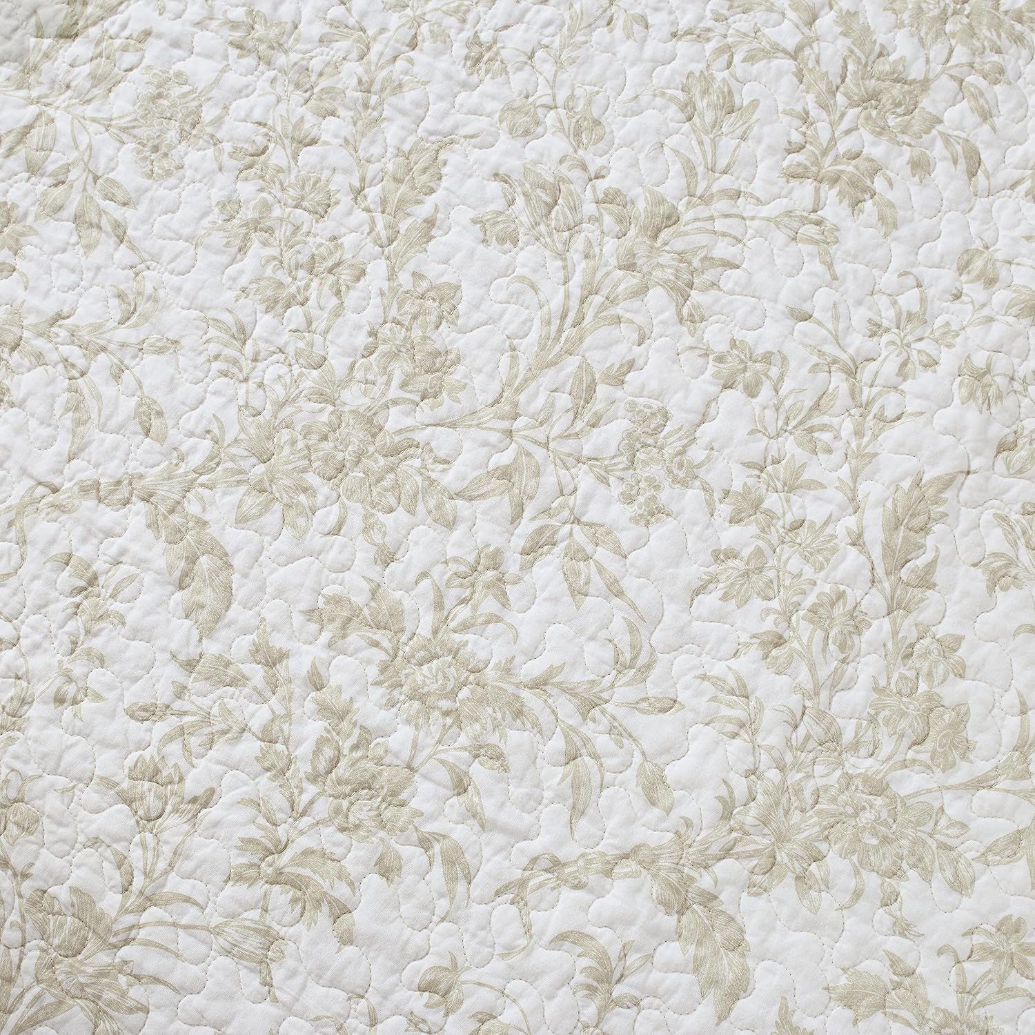 Laura Ashley – Queen Quilt Set, Soft & Lightweight Toile Bedding with Matching Shams, Reversible Floral Room Decor, College Dorm Room Essentials (Amberley Blue)