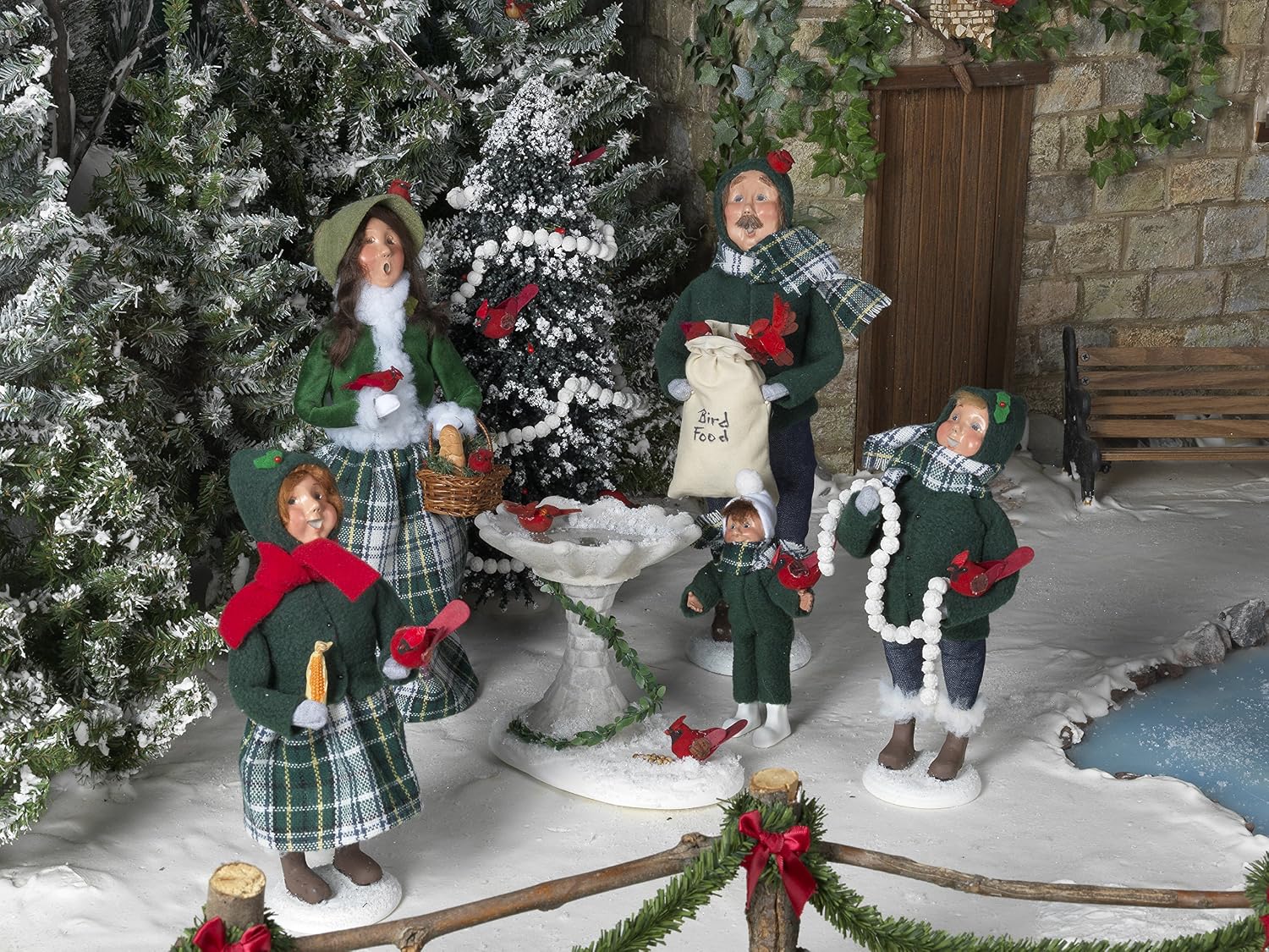 Byers' Choice Family with Cardinals Girl Caroler Figurine #111G from The Specialty Families Collection
