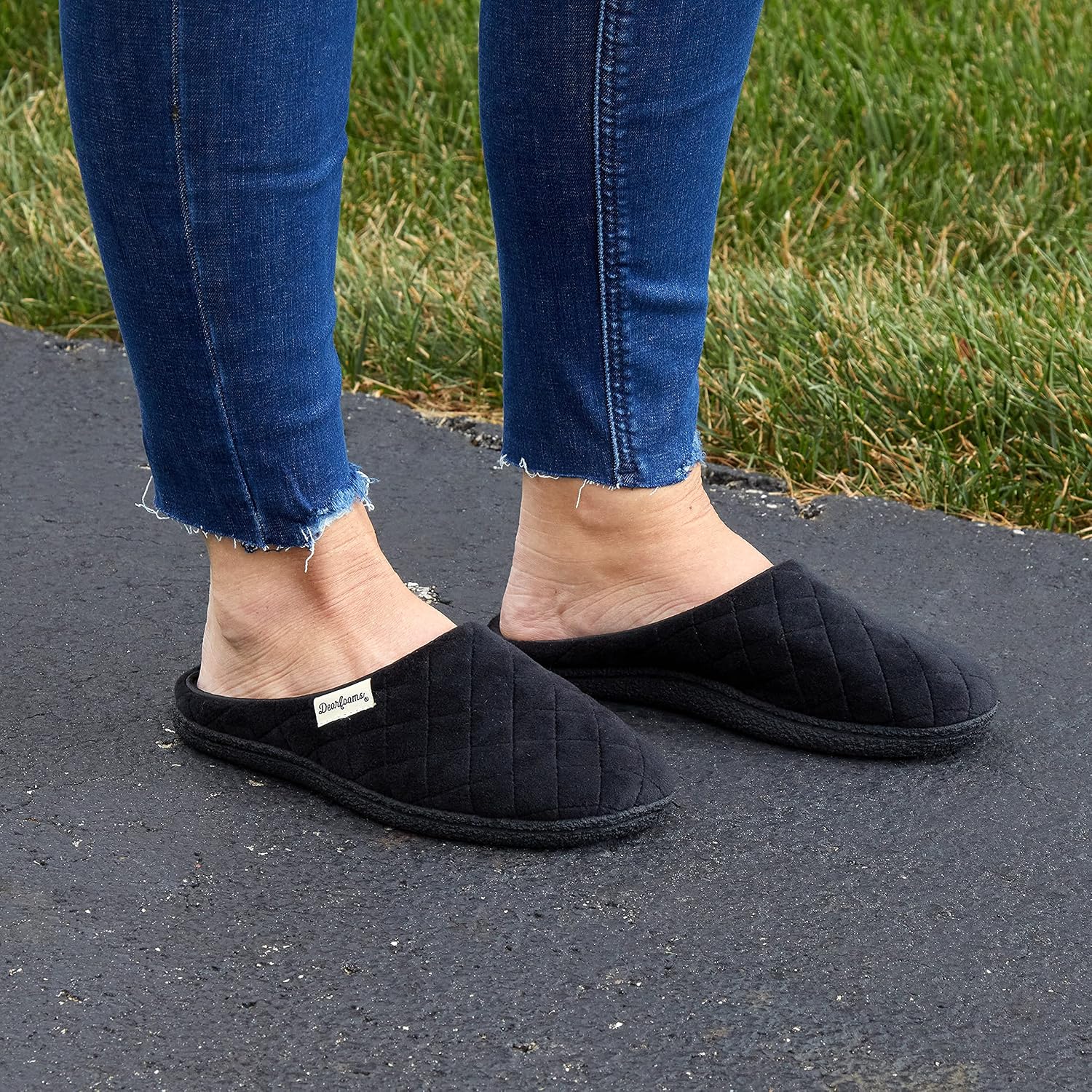 Leslie Terry Clog House Shoes with Memory Foam, Indoor Slippers with Wide Widths