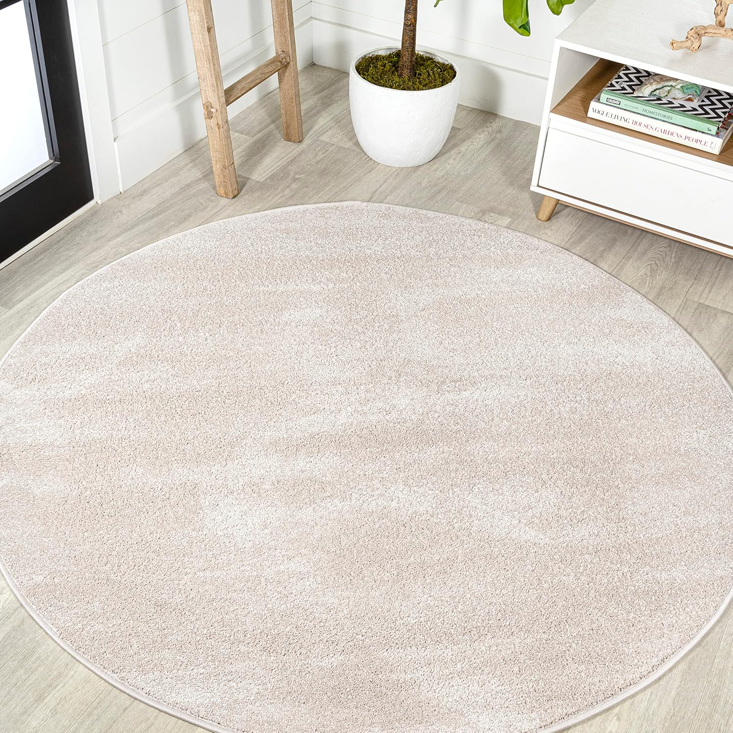 JONATHAN Y Haze Solid Low-Pile Brown Indoor Area Rug 8x10, Coastal, Bohemian, Minimalist, Classic, Easy-Cleaning for Living Room, Bedroom, Kitchen