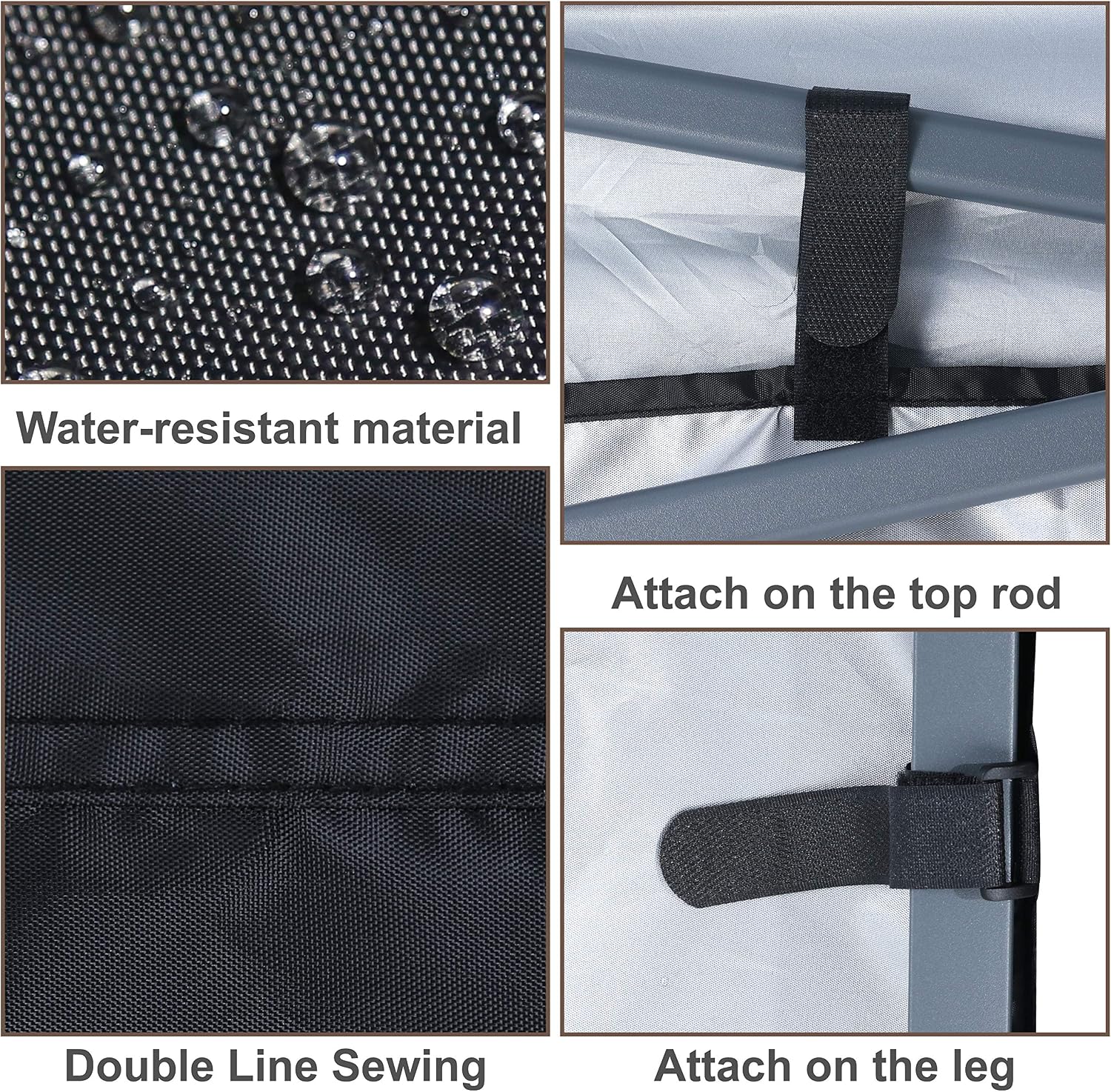 MASTERCANOPY SunWall Canopy Sidewall for 10x10 Slant Leg Canopy Tent, 1 Pack Sidewall Only (Black) | Waterproof UV‑blocking Durable Slant Leg SunWall Adds Shade and Blocks Wind for Canopies, Gazebos