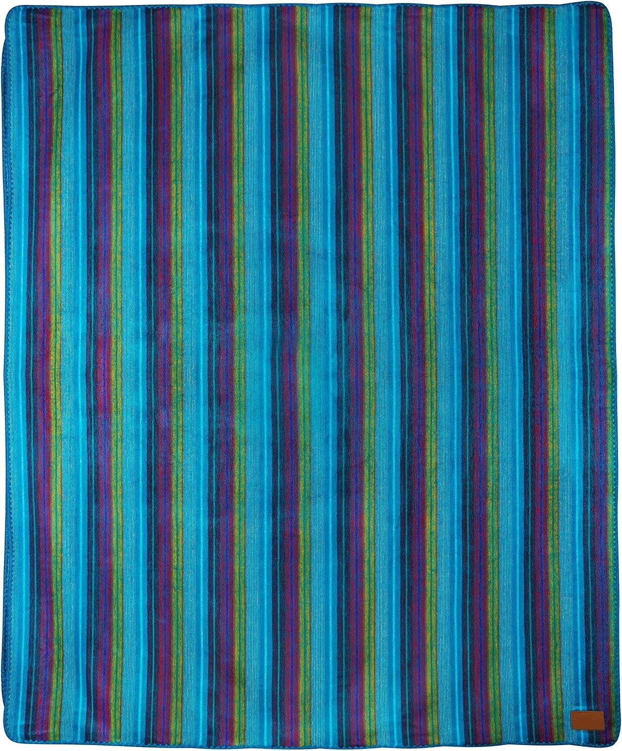 QISU Alpaca Wool Blanket Throw | Large, Beautiful, Warm, Variegated | 85 x 65 inches | Ultra-Soft, Hypoallergenic and Breathable | Non-Itchy or Scratchy Fabric (Green Variegated)