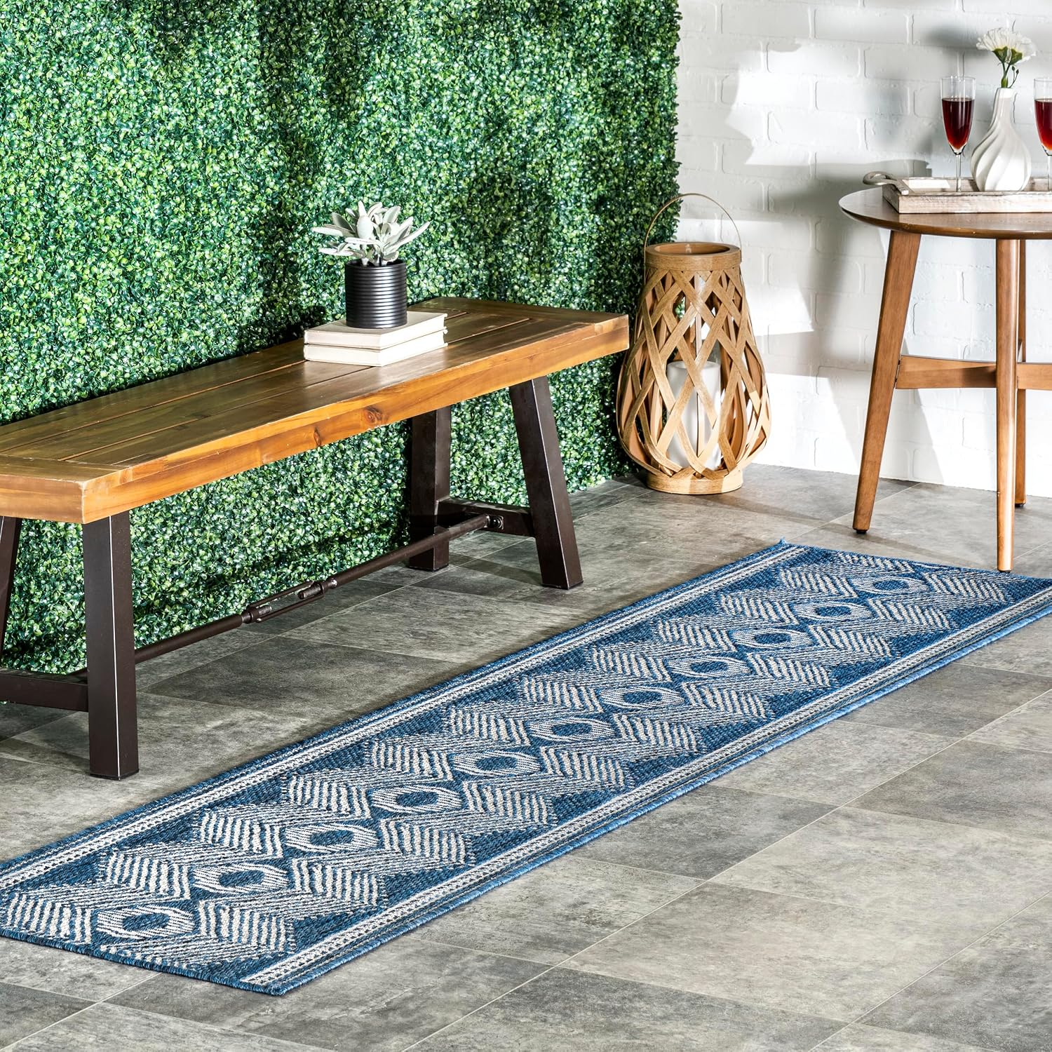 nuLOOM Ranya Light Brown Geometric Indoor/Outdoor Area Rug, 4' x 5'