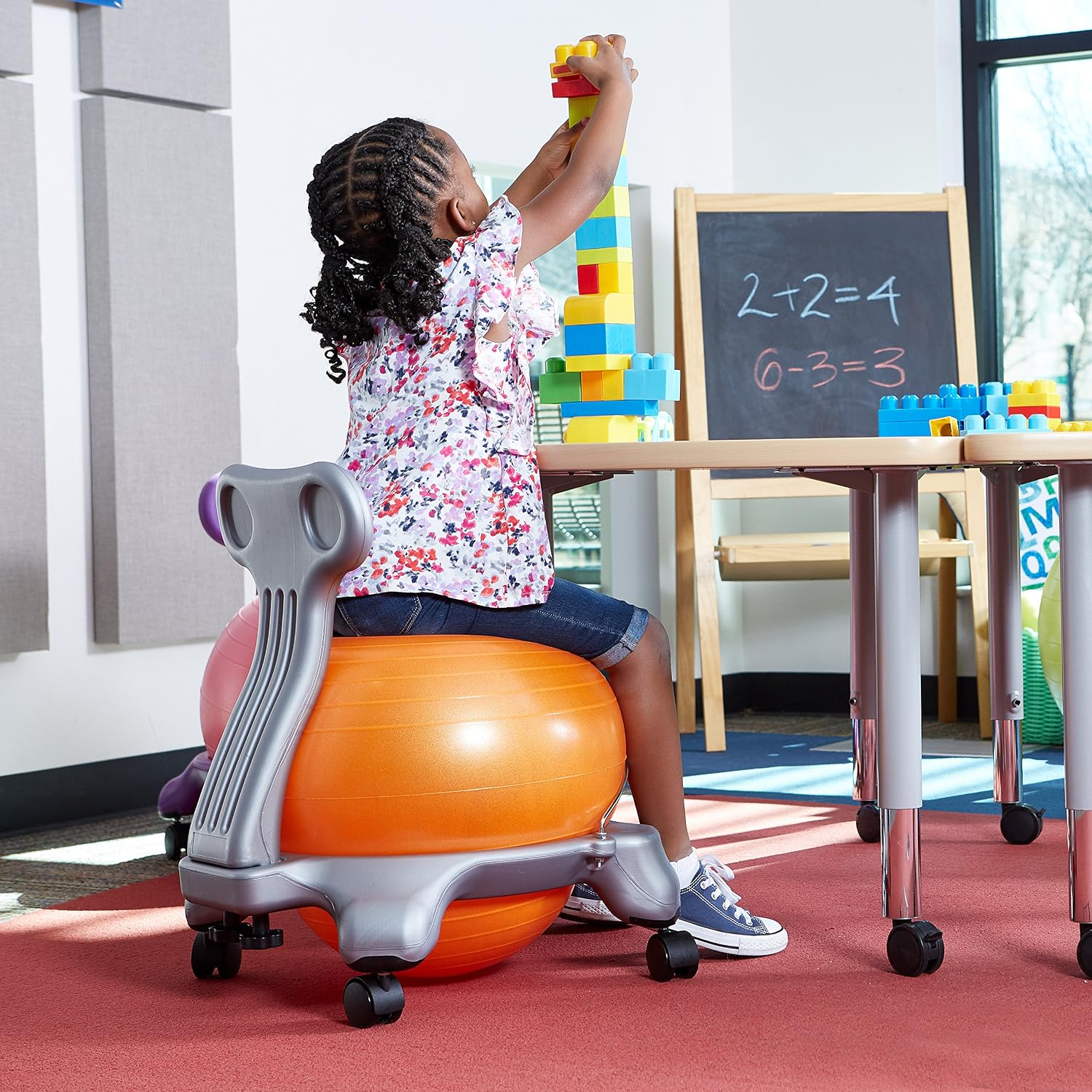 Gaiam Ultimate Balance Ball Chair, Swivel Base, Home & Office