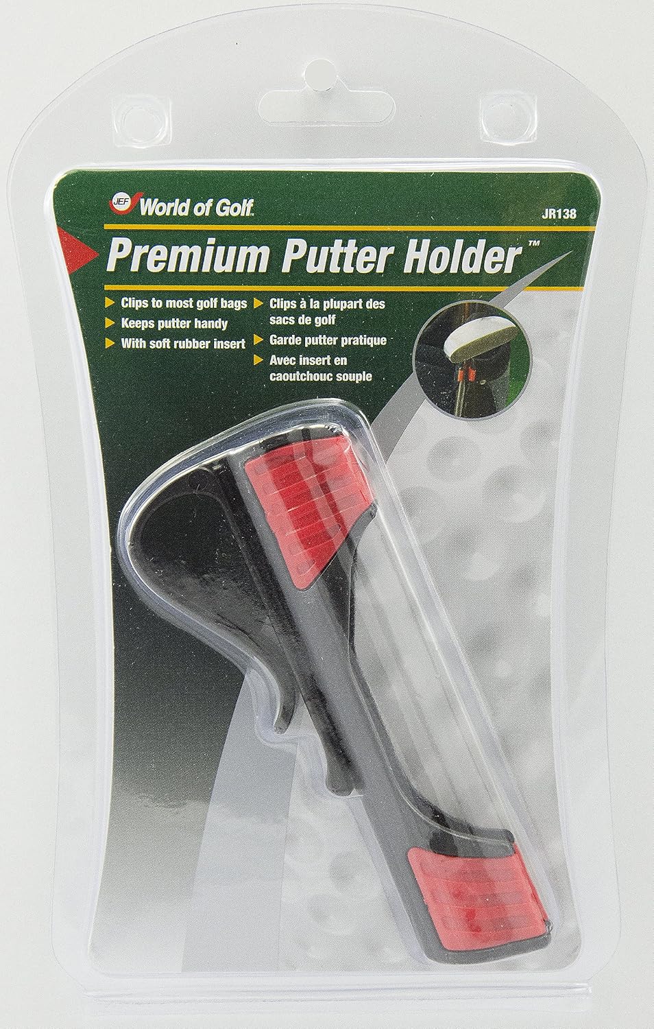 JEF World of Golf JR138 Premium Golf Putter Holder, Black