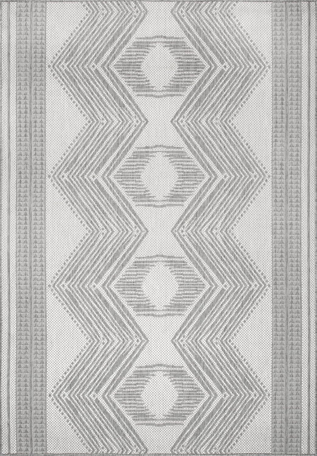 nuLOOM Ranya Light Brown Geometric Indoor/Outdoor Area Rug, 4' x 5'