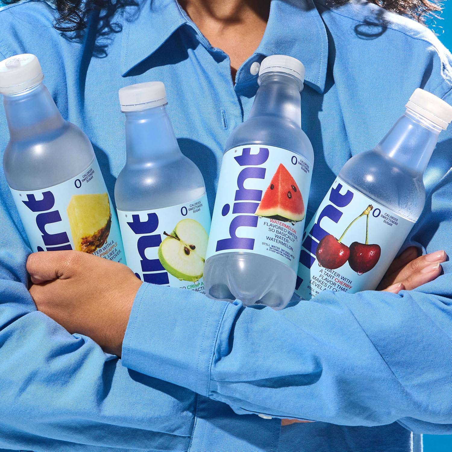 Hint Flavored Water Zero Sugar 0 Calories - Pineapple 16 FL Oz (12 pack) | Crisp, refreshing water, fruit flavors. 0 calories, 0 sugar, 0 sweeteners. Hydration for wellness. Gluten-free, Kosher, Vegan