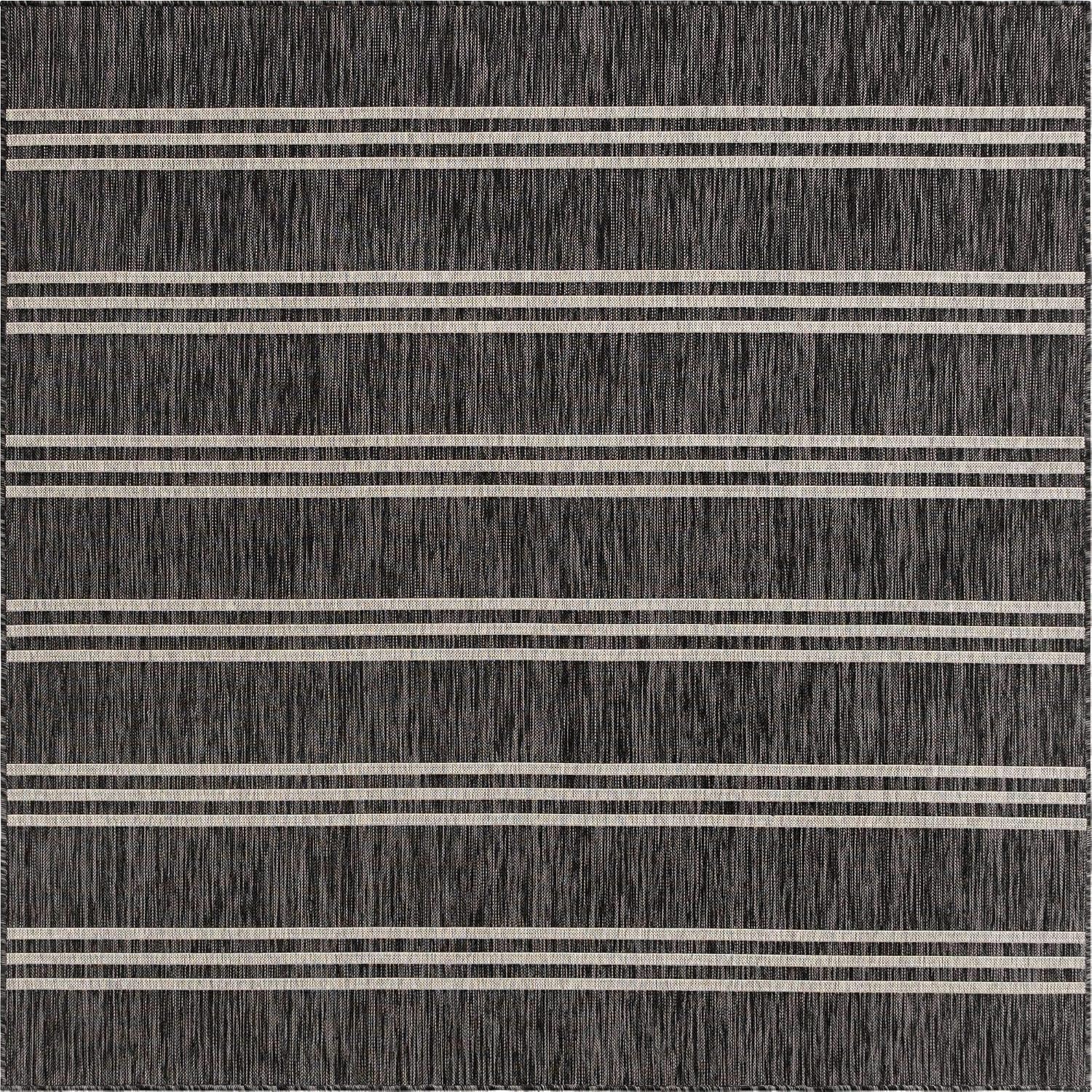Unique Loom Outdoor Collection Area Rug - Anguilla (9' x 12' Rectangle, Blue/ Ivory)