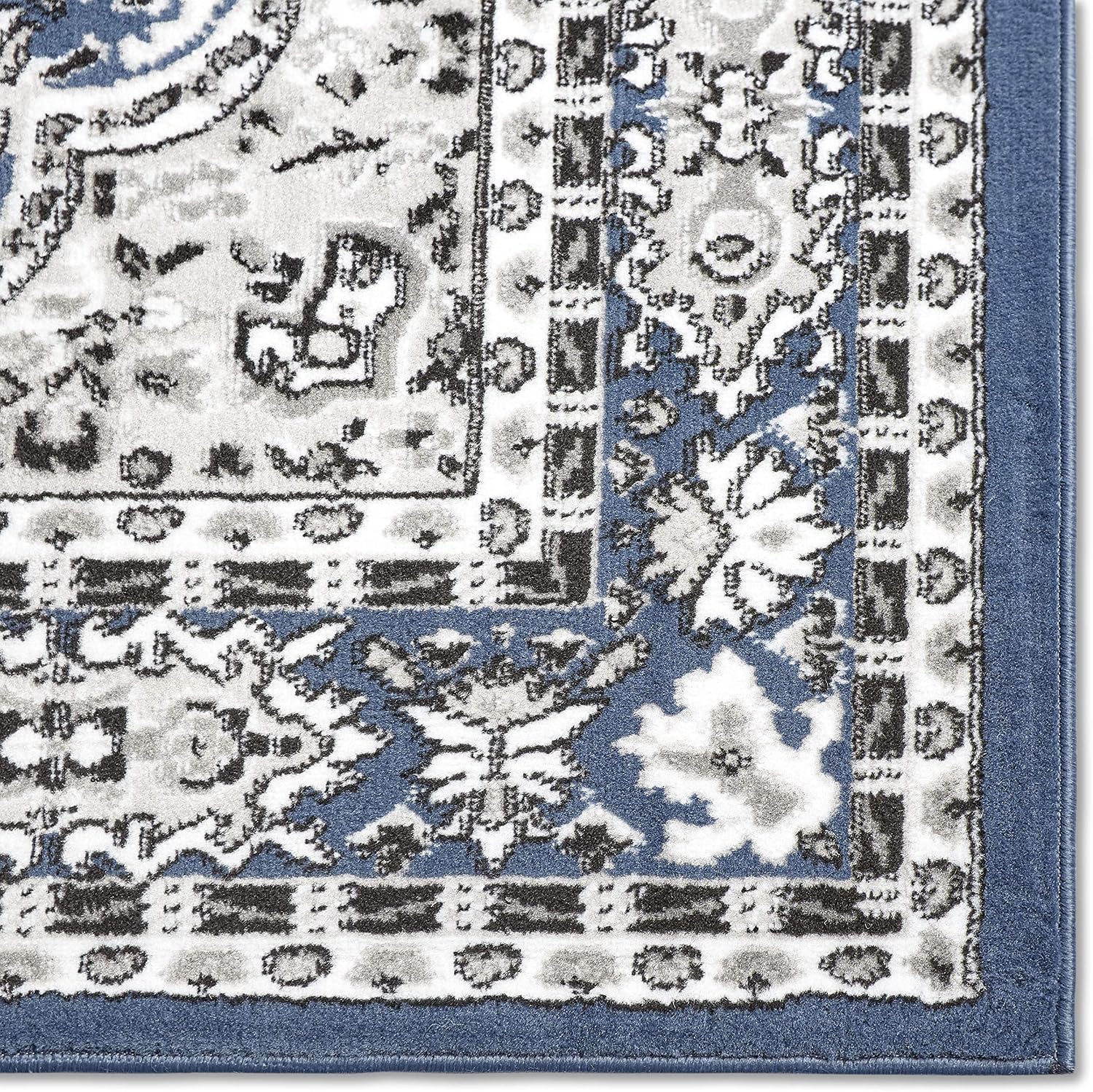 Home Dynamix Premium Sakarya Traditional Medallion Border Area Rug, Ivory/Brown, 7'9"x10'8" Rectangle
