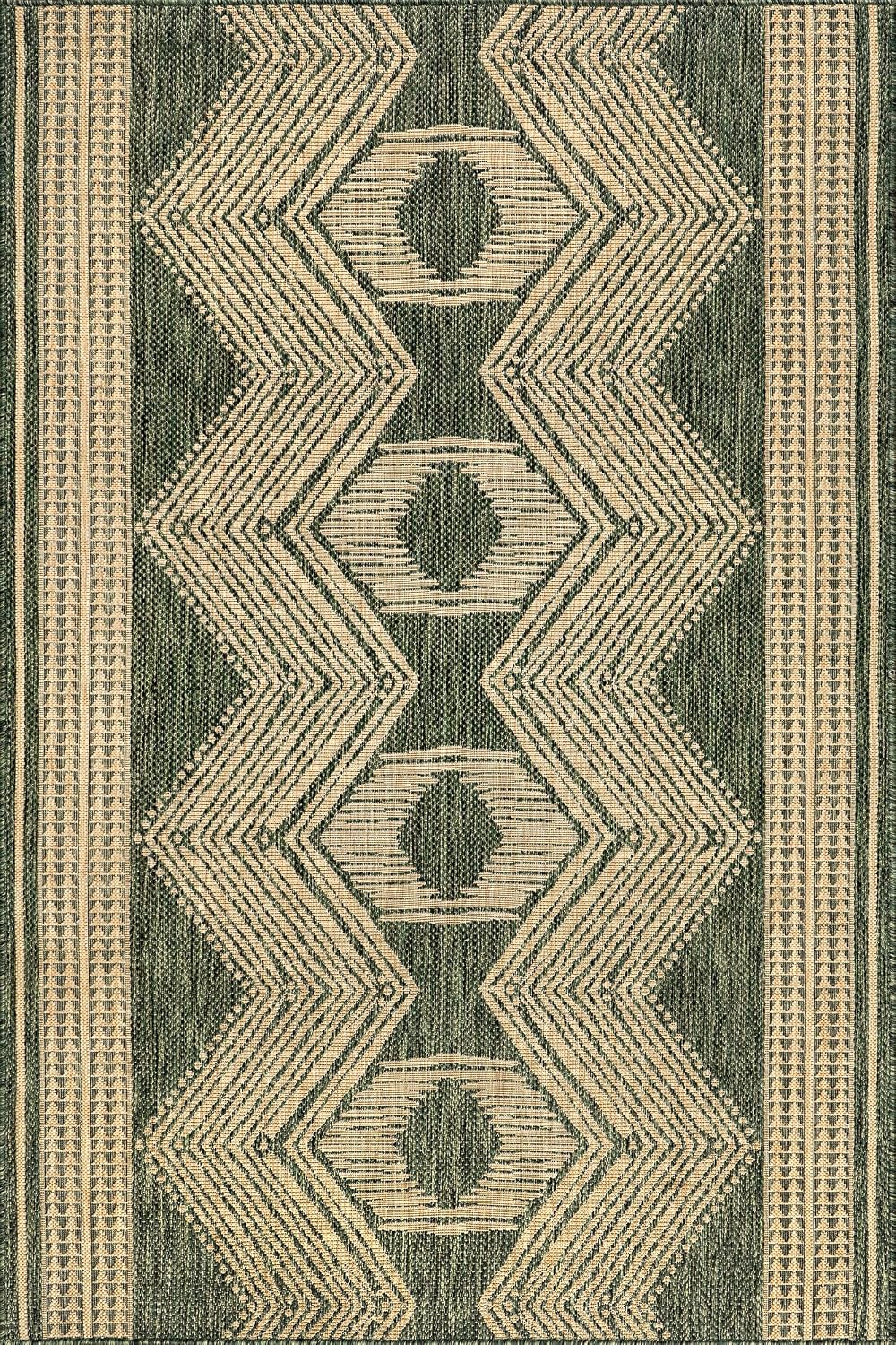nuLOOM Ranya Light Brown Geometric Indoor/Outdoor Area Rug, 4' x 5'