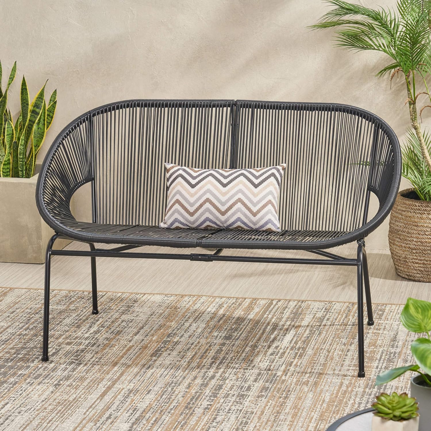 Christopher Knight Home Loveseat, Black