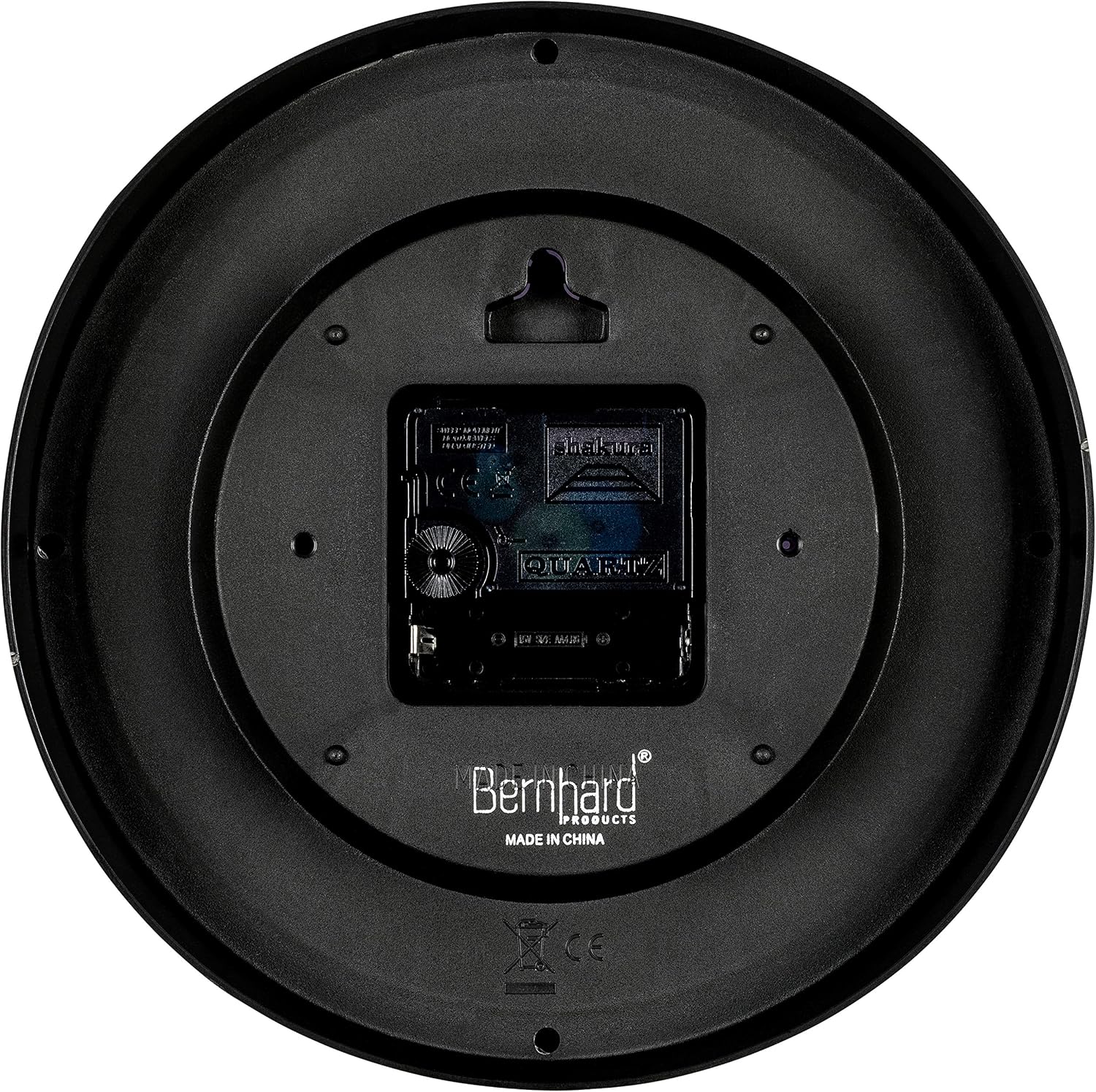 Bernhard Products Silver Wall Clock 8" Silent Non-Ticking Quality Quartz Battery Operated Clock for Home Kitchen Bedroom Bathroom Classroom Nursery