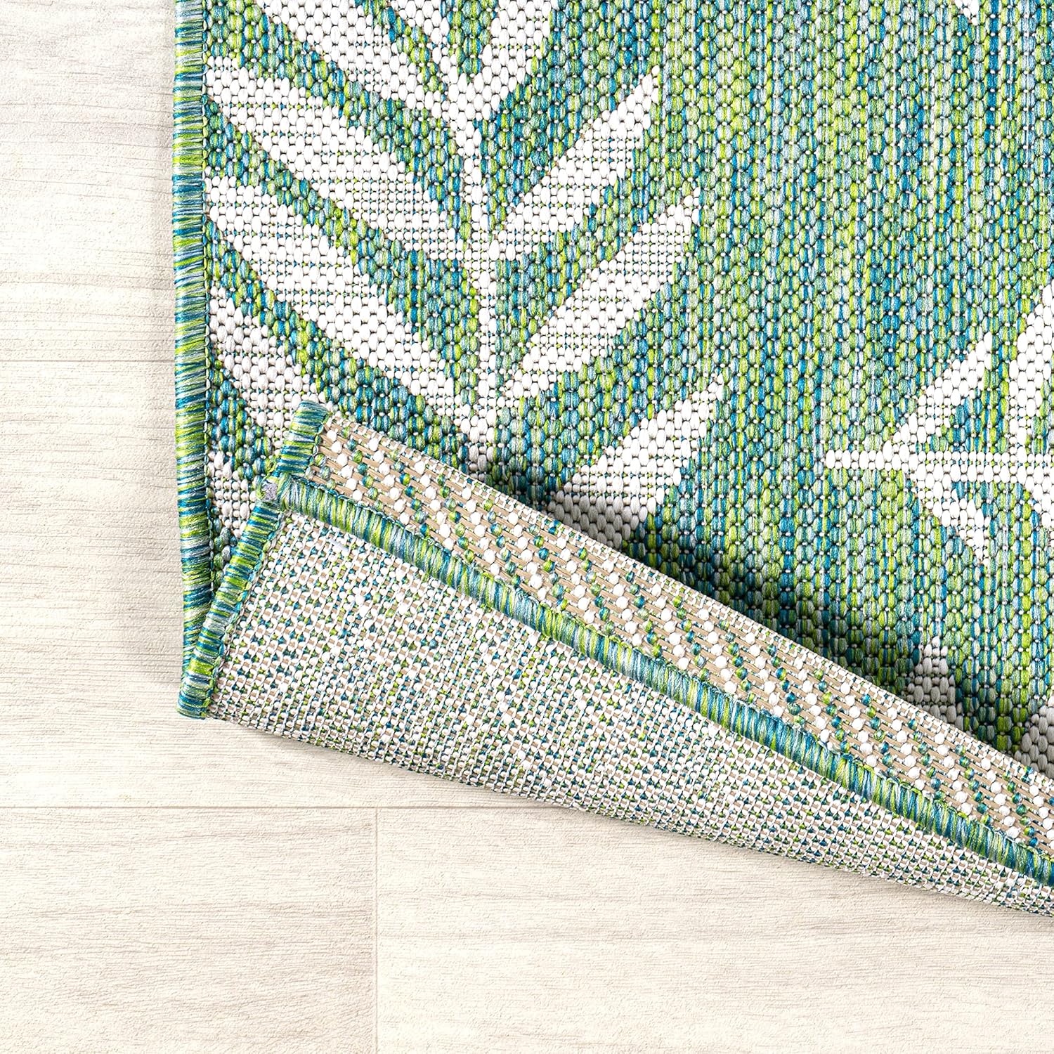 JONATHAN Y Palm Frond Indoor Outdoor Area Rug 3X5 Navy/Ivory, Nevis for Backyard, Patio, Porch, Easy-Cleaning, High Traffic, Pet-Friendly