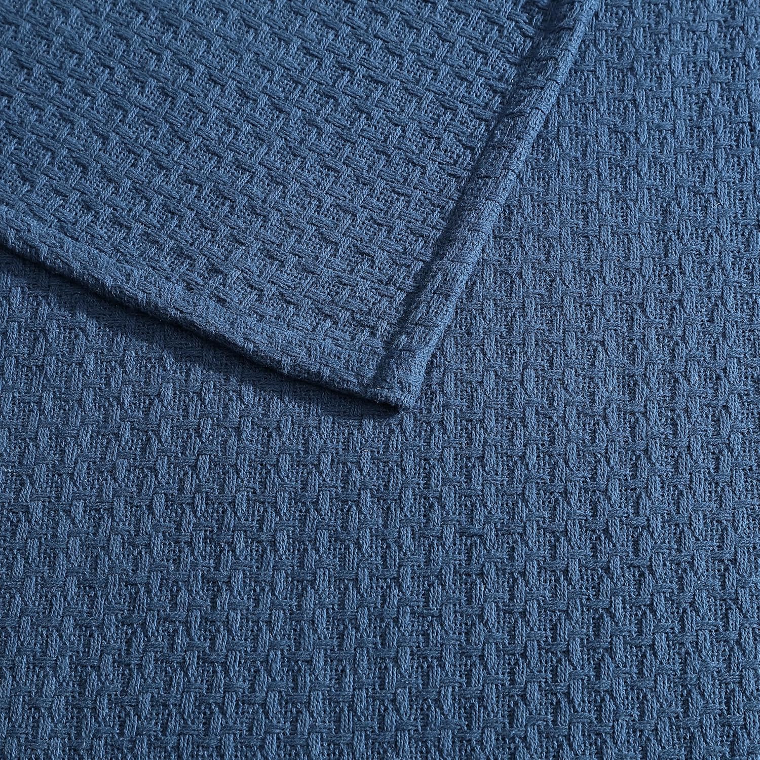 Grand Hotel Lightweight Full/Queen Blanket, 100% Cotton, Pearl Blue | All-natural yarn-dyed mercerized cotton is exceptionally durable, breathable and soft