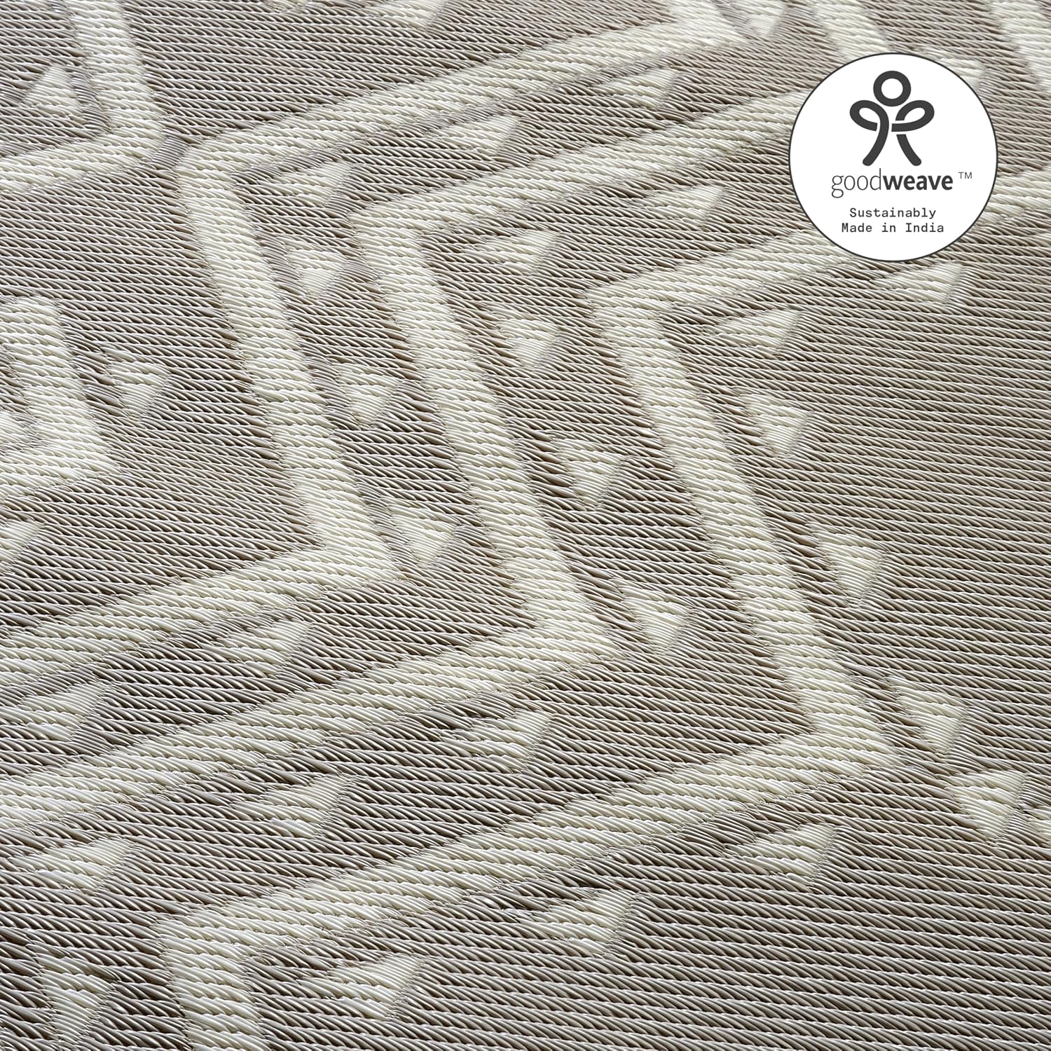 Fab Habitat Outdoor Rug - Waterproof, Fade Resistant, Crease-Free - Premium Recycled Plastic - Geo Tribal - Porch, Deck, Balcony, Mudroom