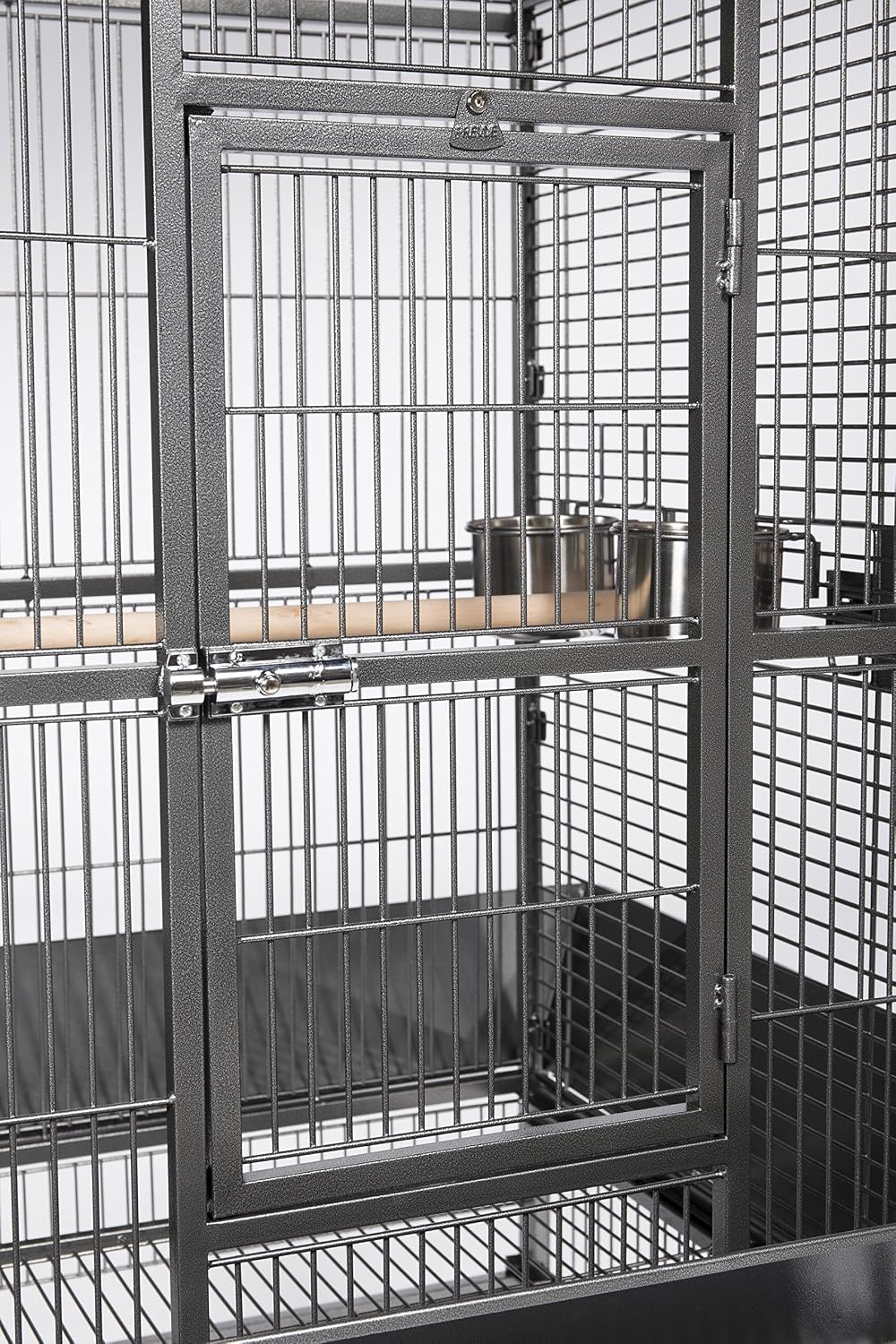 Prevue Pet Products Dometop Bird Cage - Large, Black Hammertone | for Parrots, Conures, Caiques, Small Cockatoos, Big Bird Cage with Wheels