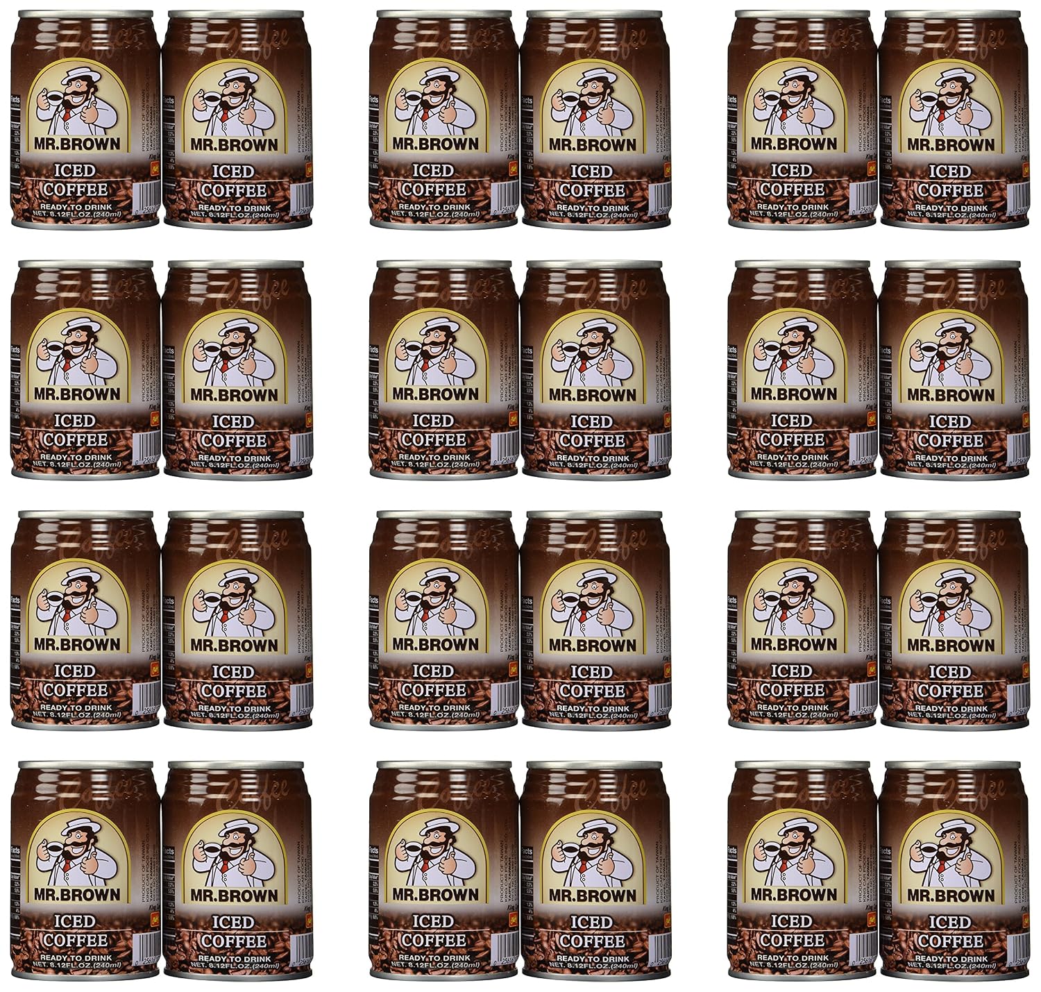 Mr. Brown Iced Coffee, 8.12-Ounce (Pack of 24)