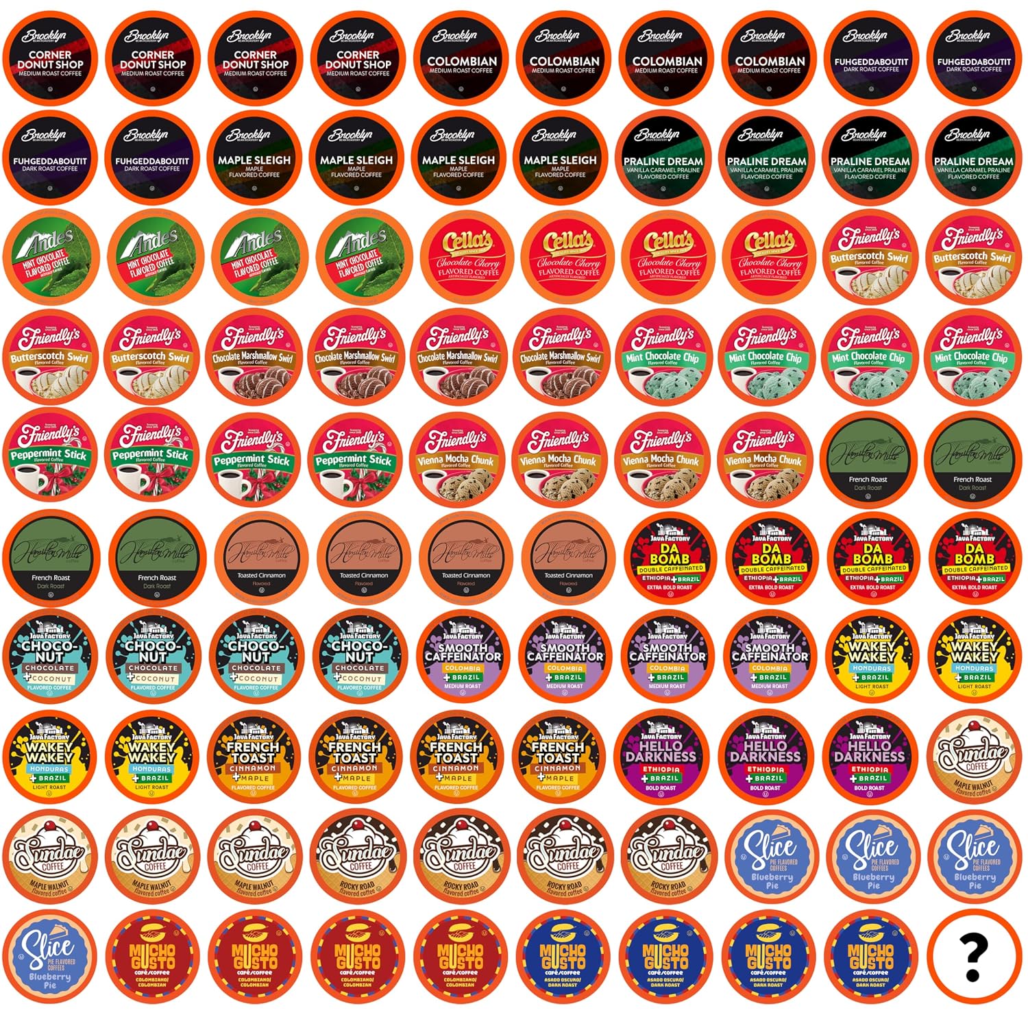 Two Rivers Coffee Flavored Coffee Pods Compatible with Keurig K Cup Brewers, Assorted Variety Pack Flavored Coffee, 40 Count