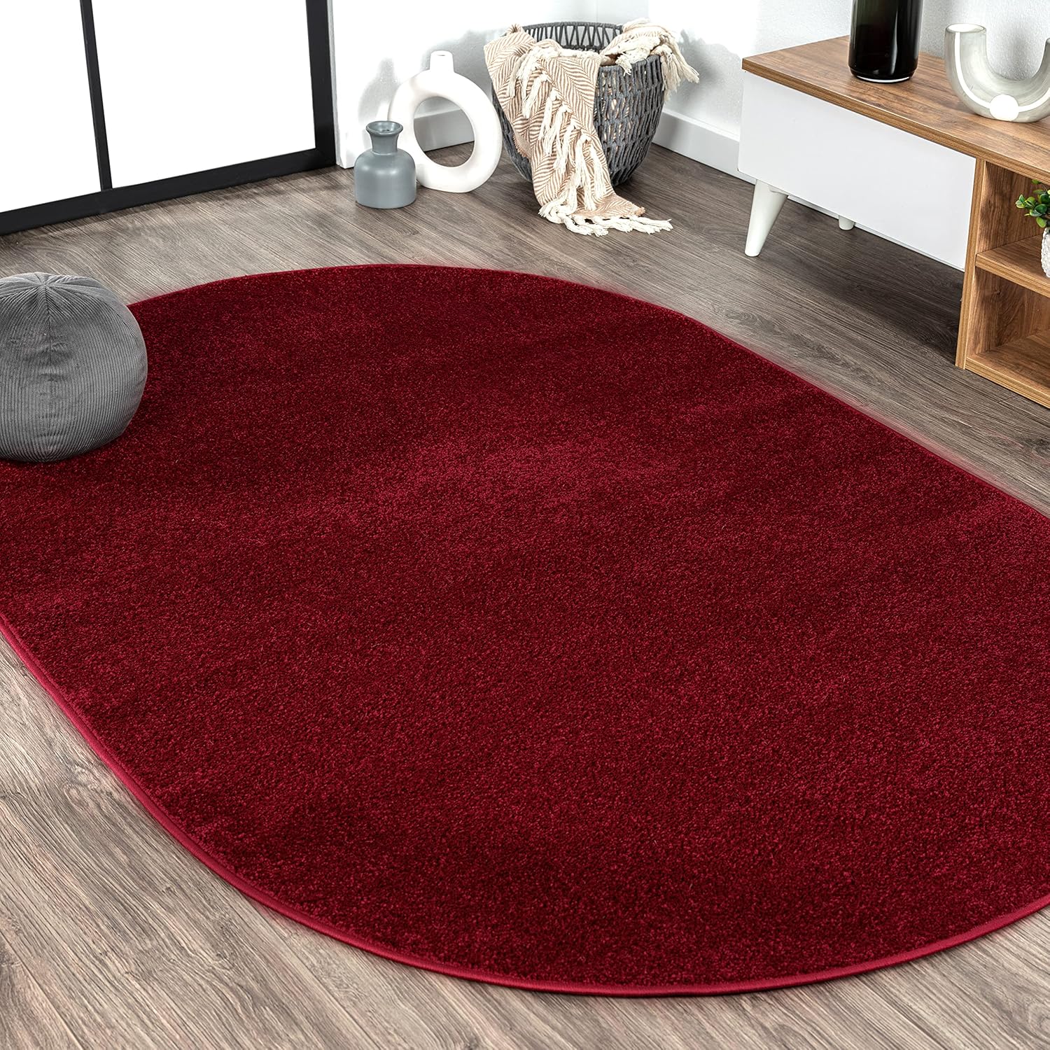 JONATHAN Y Haze Solid Low-Pile Brown Indoor Area Rug 8x10, Coastal, Bohemian, Minimalist, Classic, Easy-Cleaning for Living Room, Bedroom, Kitchen