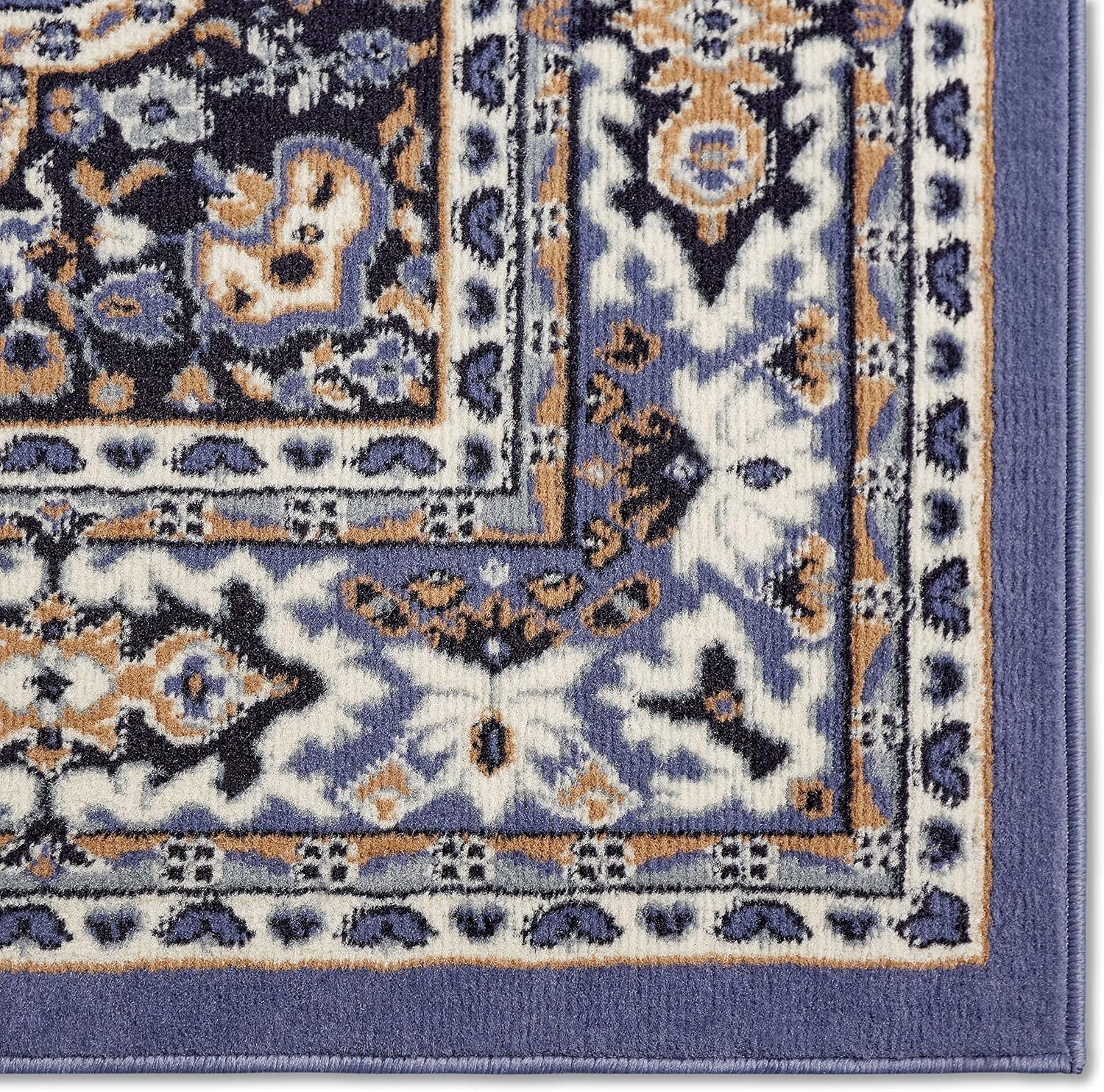 Home Dynamix Premium Sakarya Traditional Medallion Border Area Rug, Ivory/Brown, 7'9"x10'8" Rectangle